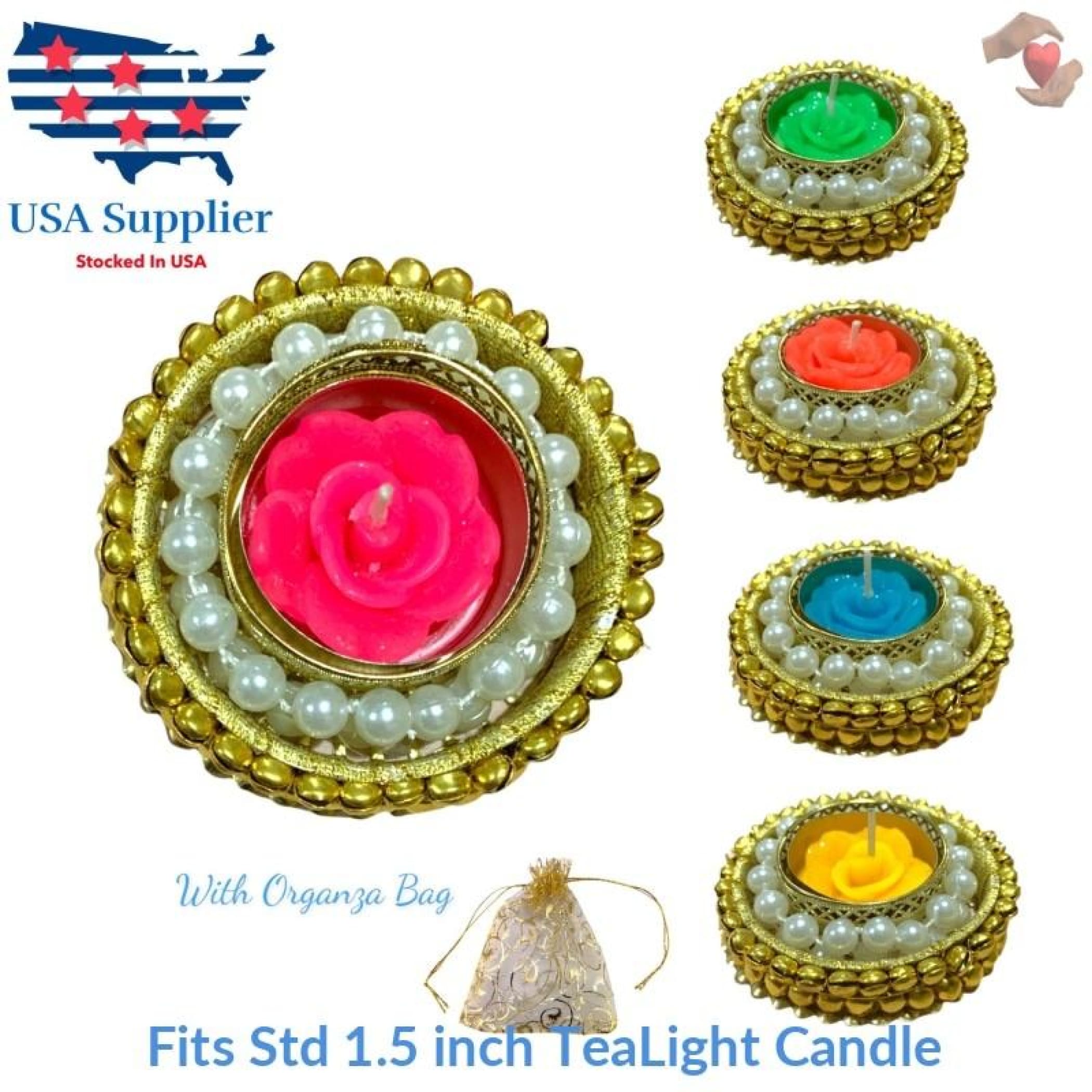 2 ct tealight candle holders christmas decorations decor tea