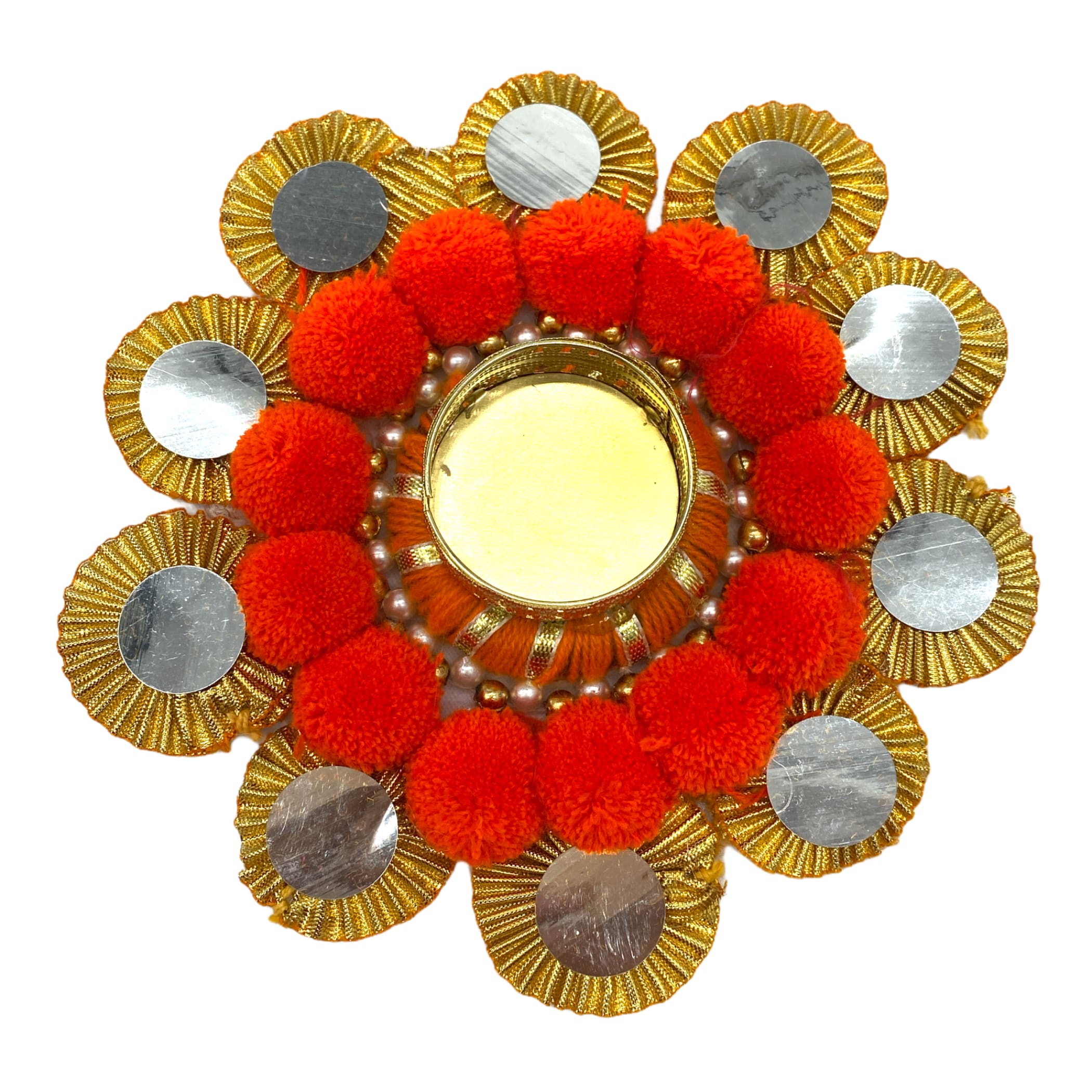 2ct rangoli set mat flower diya diwali pooja decor gift