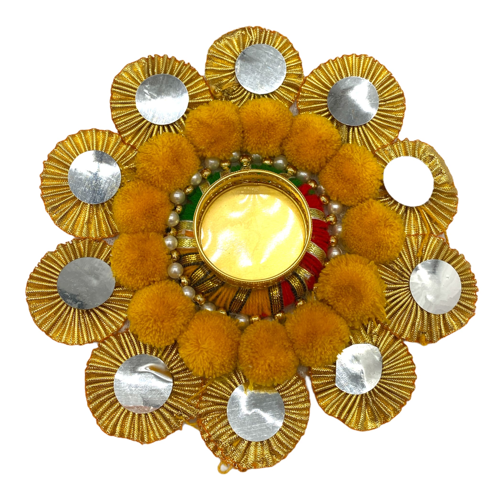 2ct rangoli set mat flower diya diwali pooja decor gift