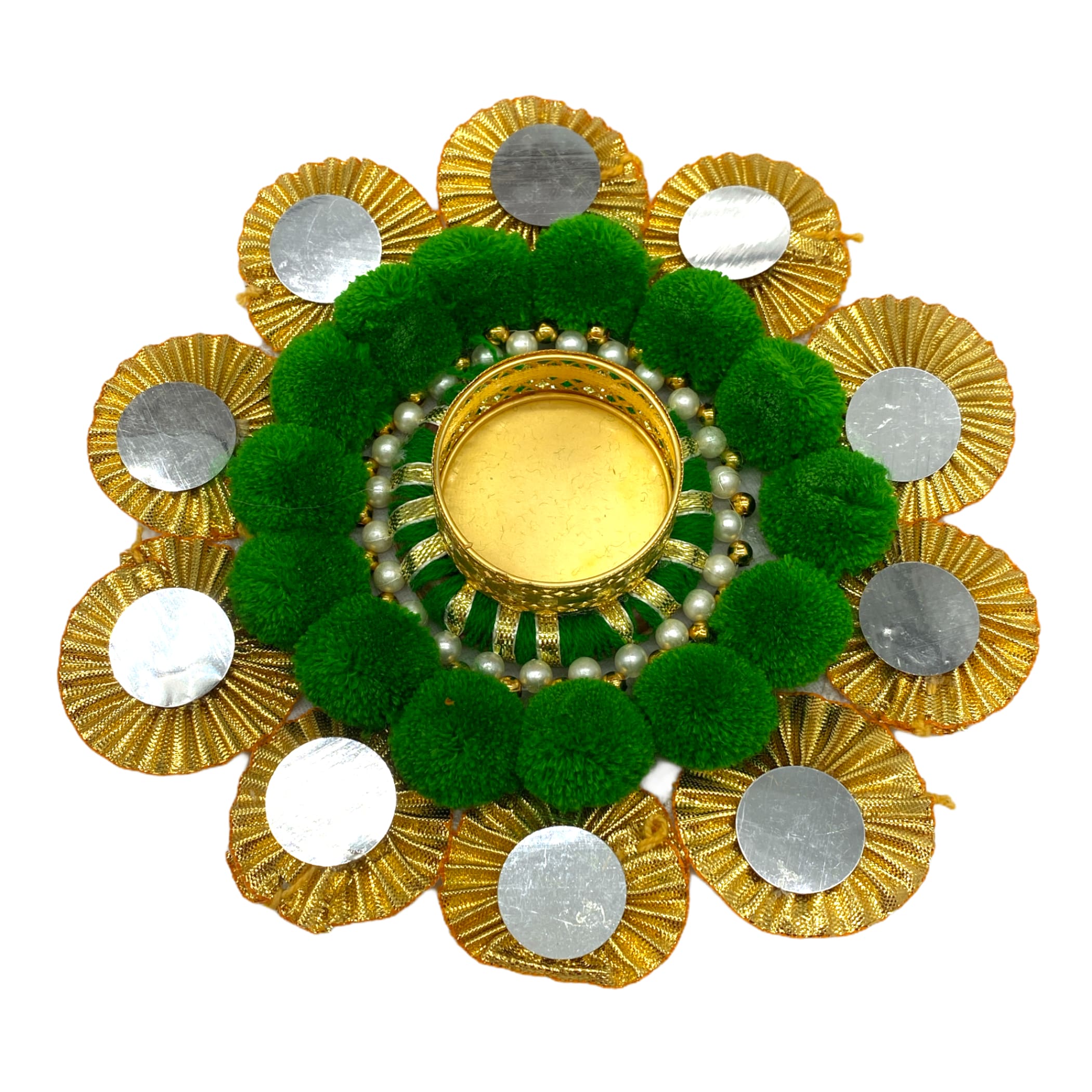 2ct rangoli set mat flower diya diwali pooja decor gift