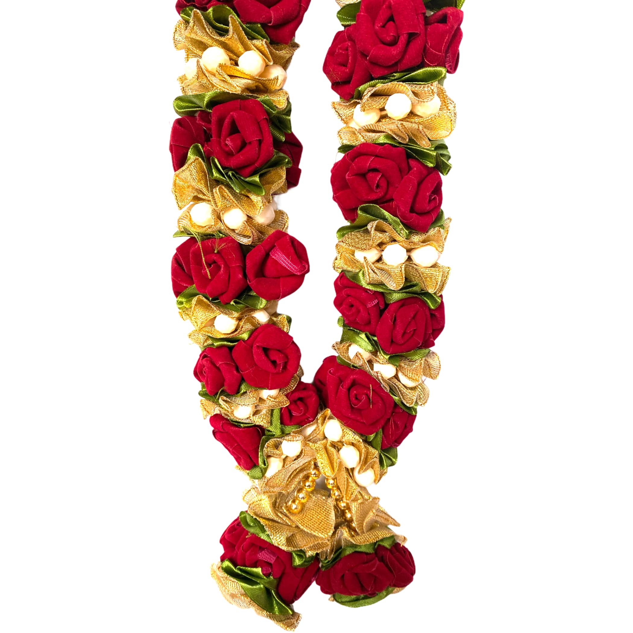2ct varmala wedding garland artificial maroon rose shadi