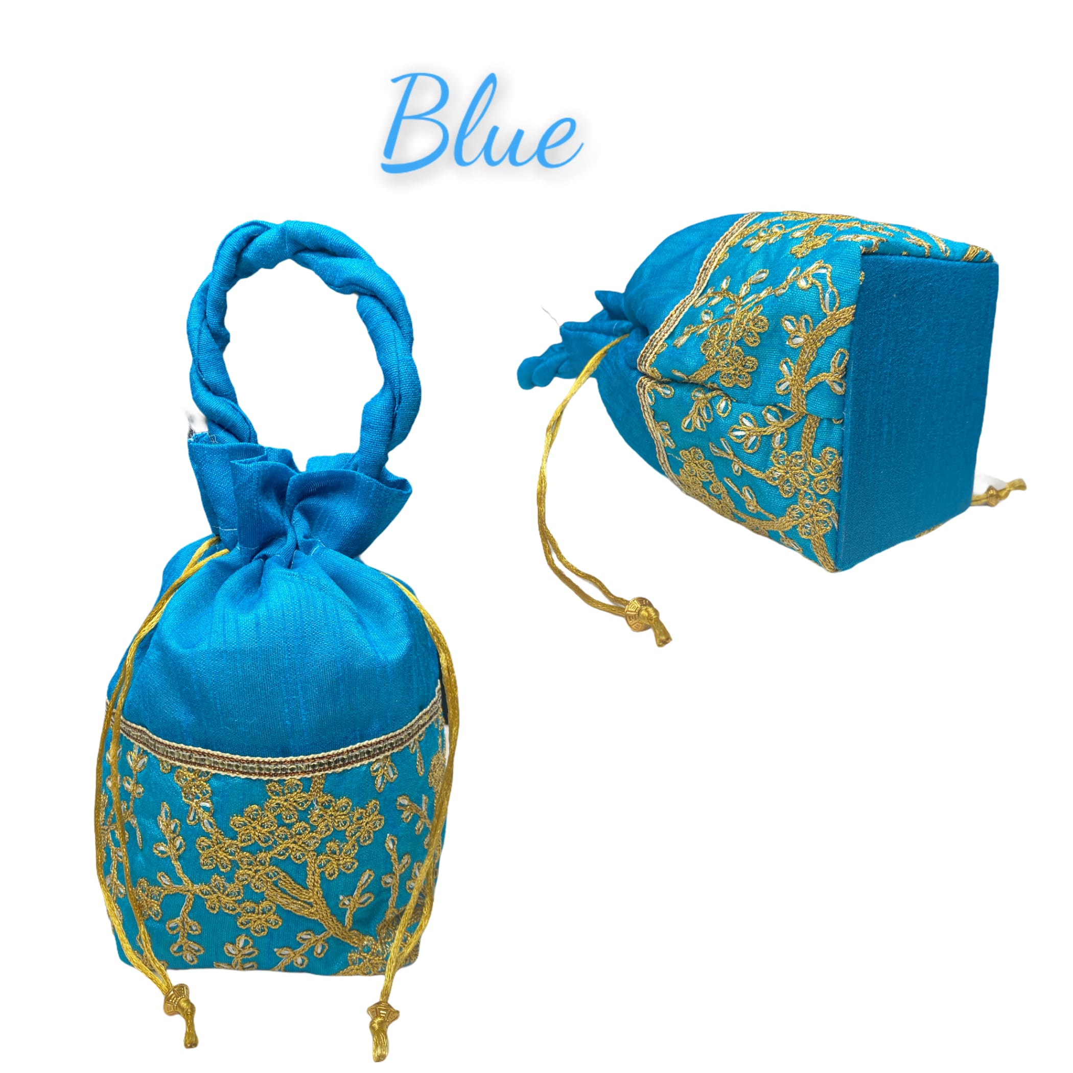 3 potli bags eid gift indian women zari ethnic hand wedding