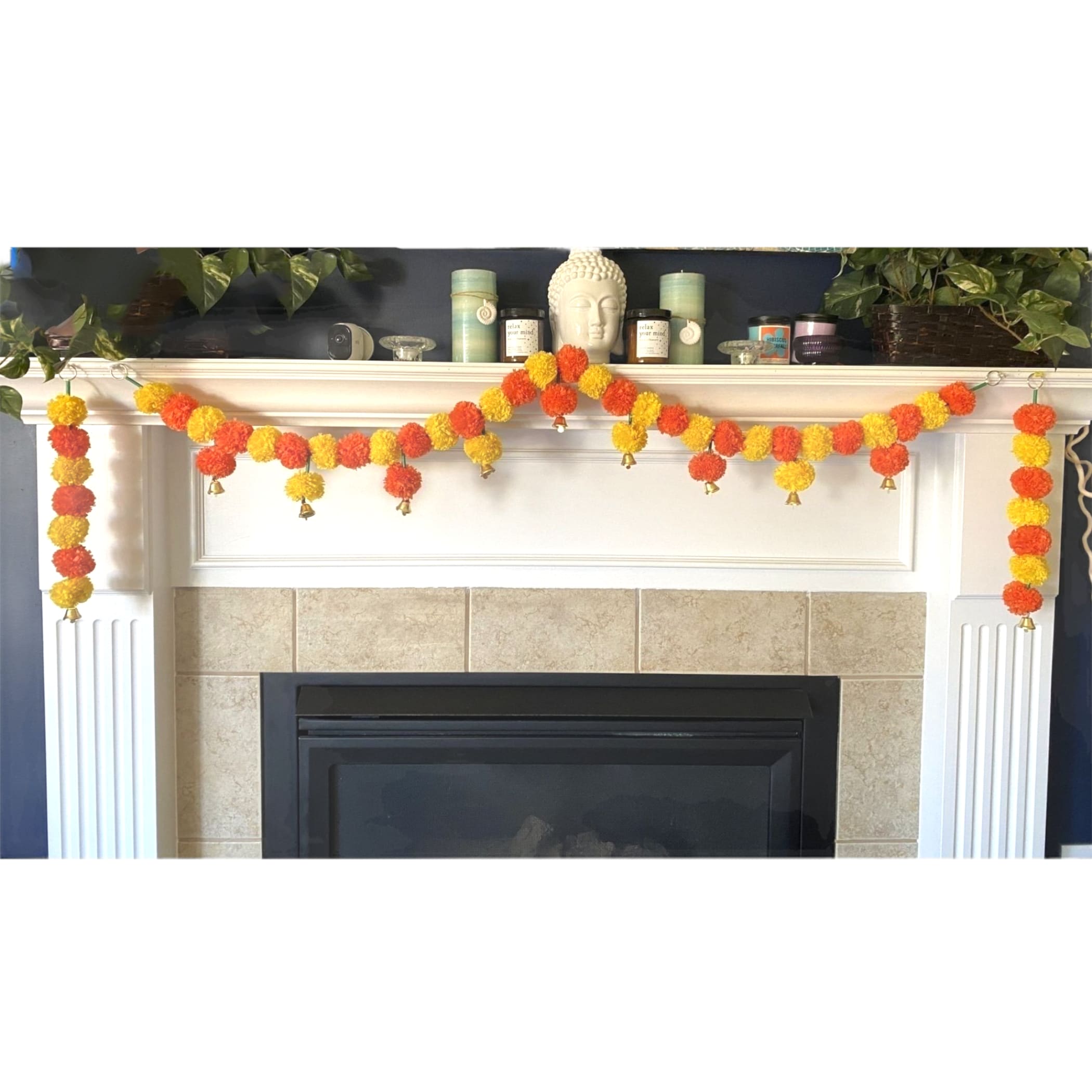4.5 feet marigold garland toran indian wedding decoration