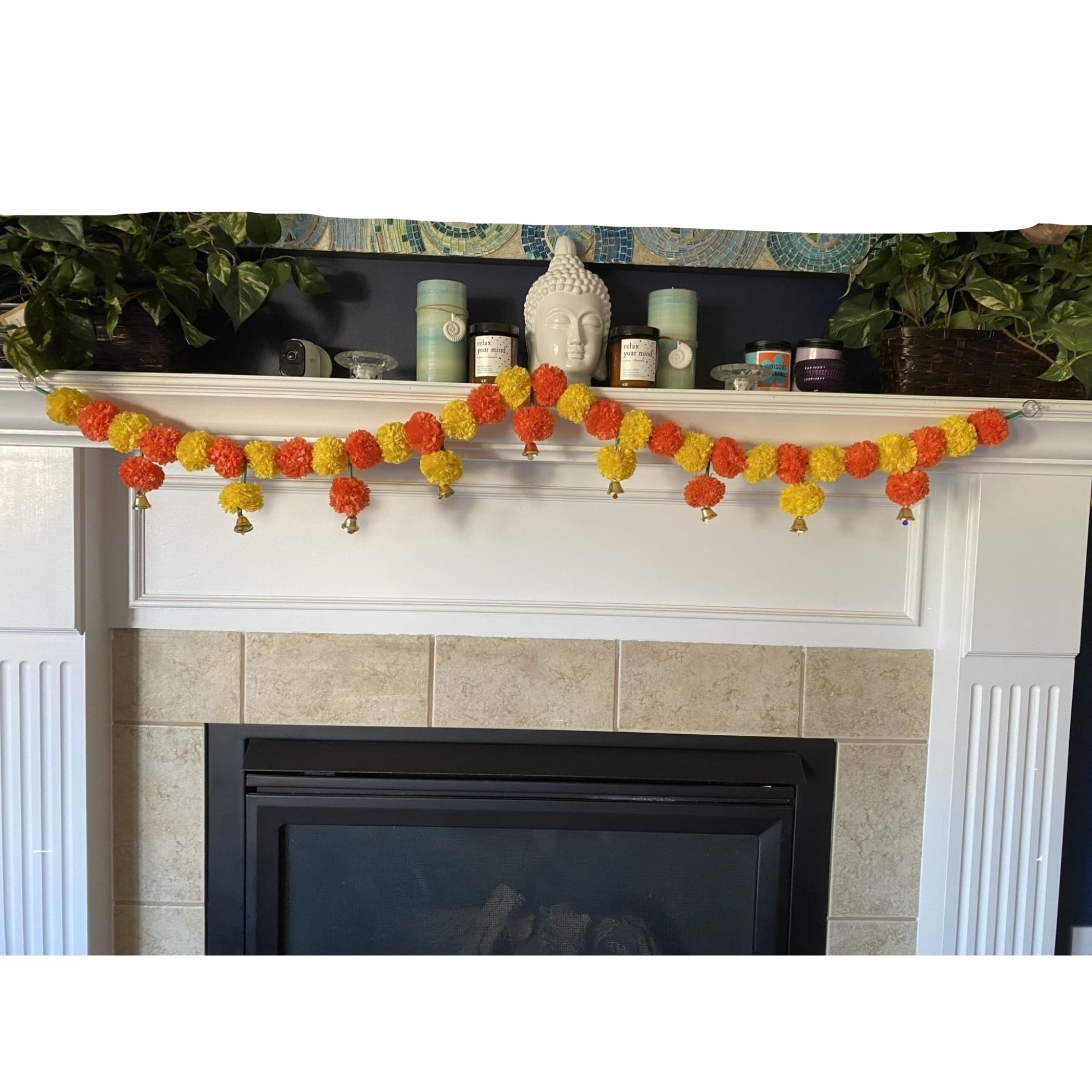 4.5 feet marigold garland toran indian wedding decoration