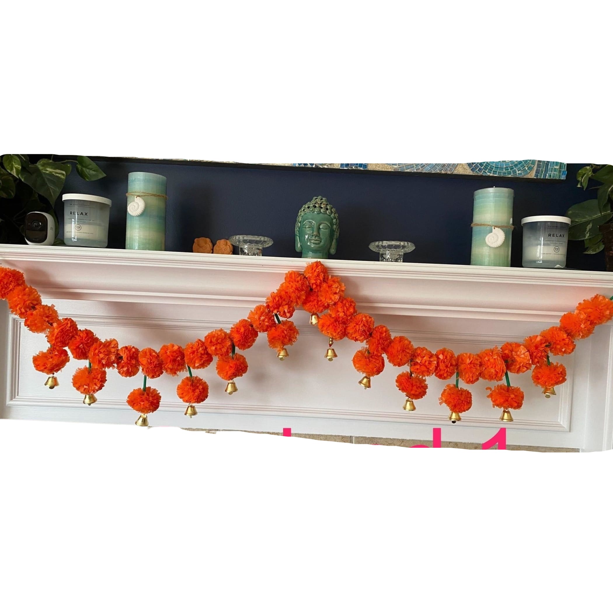 4.5 feet marigold garland toran indian wedding decoration
