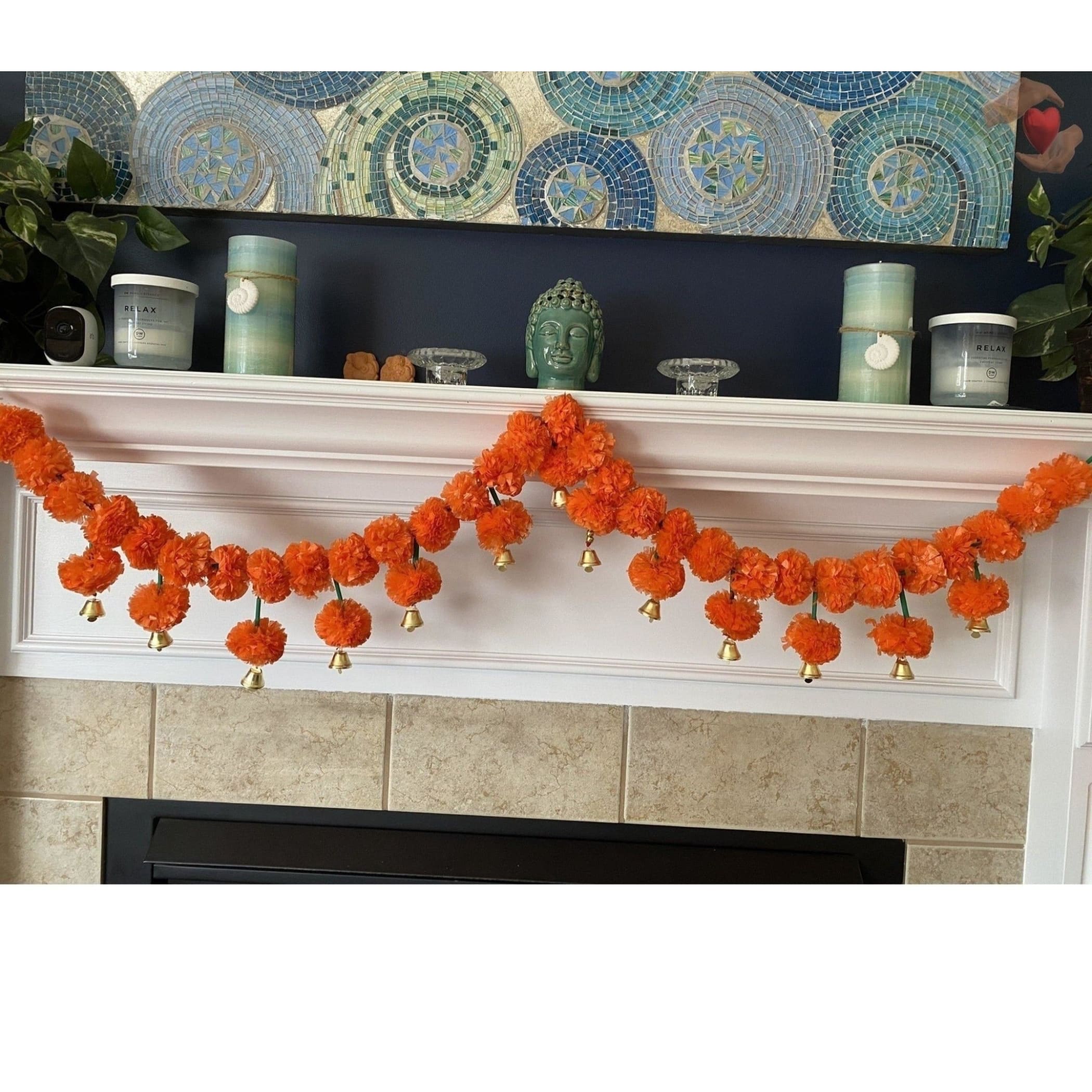 4.5 feet marigold garland toran indian wedding decoration