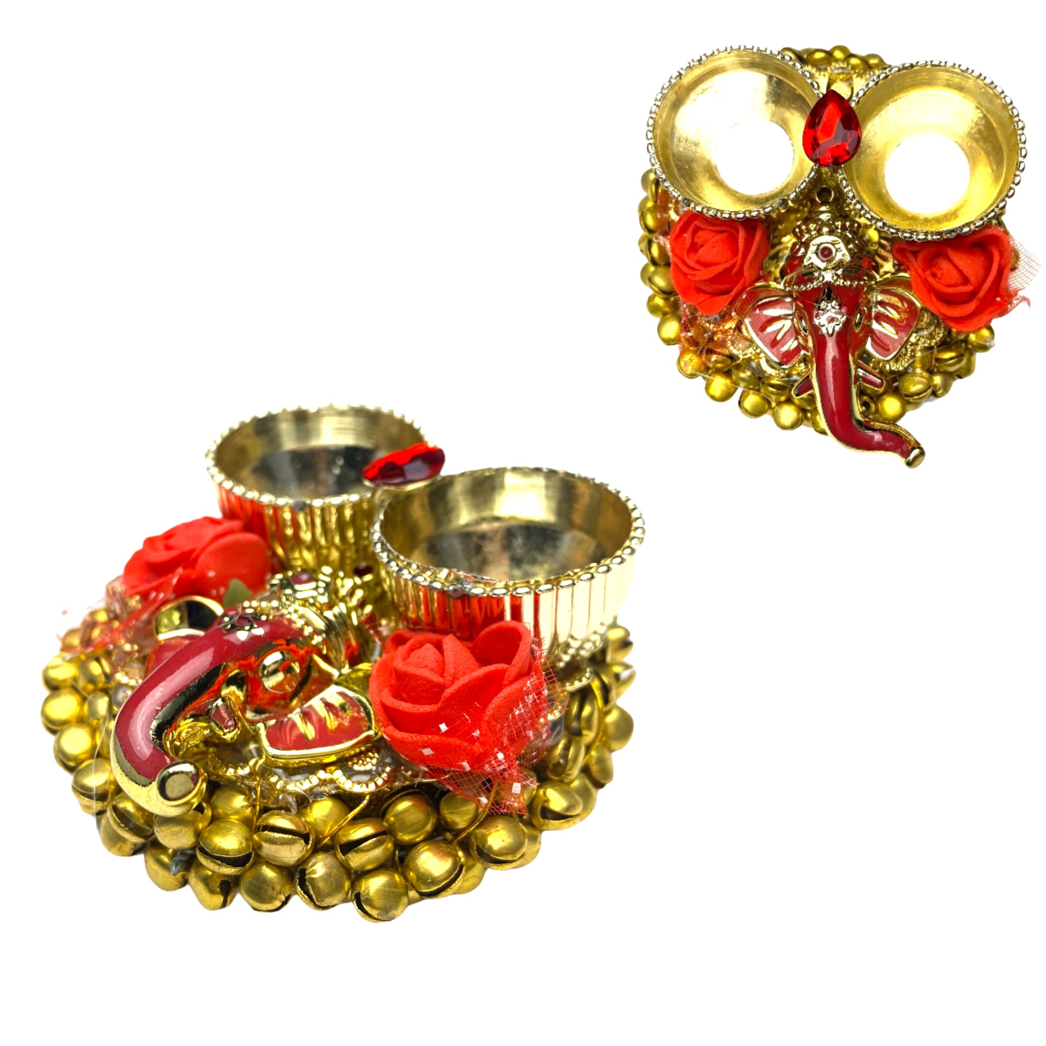4 ct ganesha bulk haldi kumkum thali holder pooja return