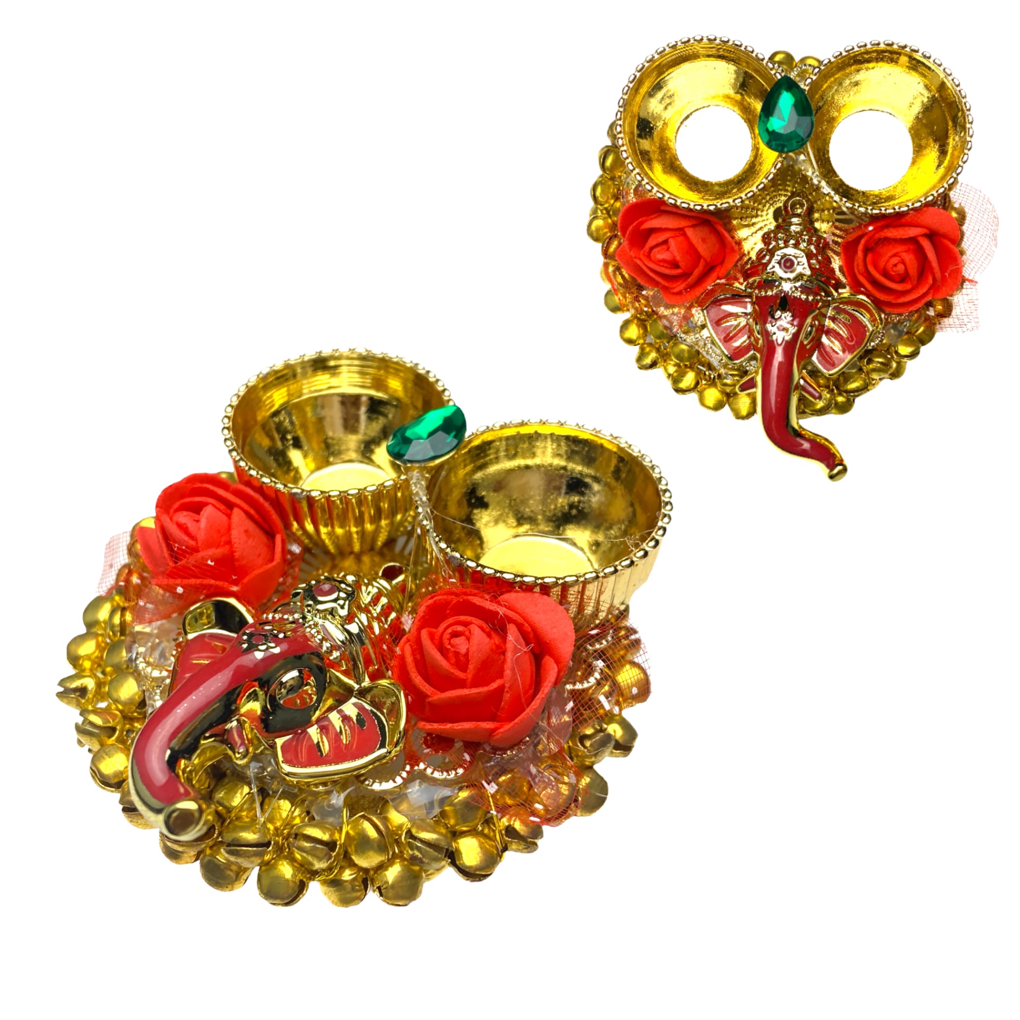 4 ct ganesha bulk haldi kumkum thali holder pooja return