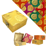Brocade 4 pcs small handmade jewelry box shagun indian