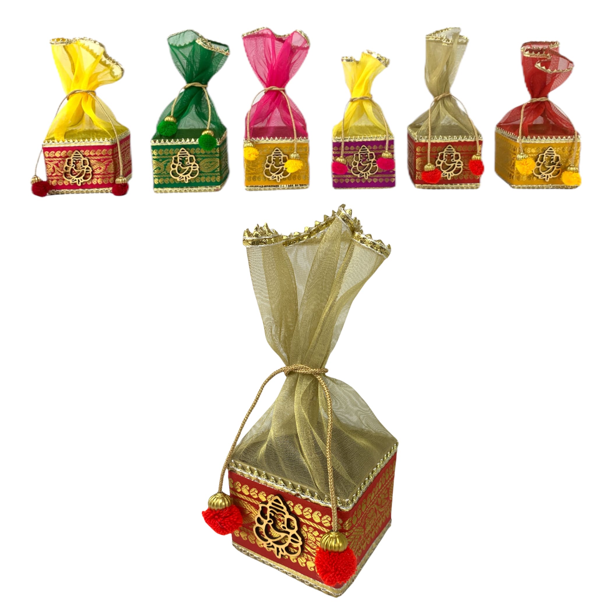 4 pcs: small potli ganesh gift box favor for indian muslim