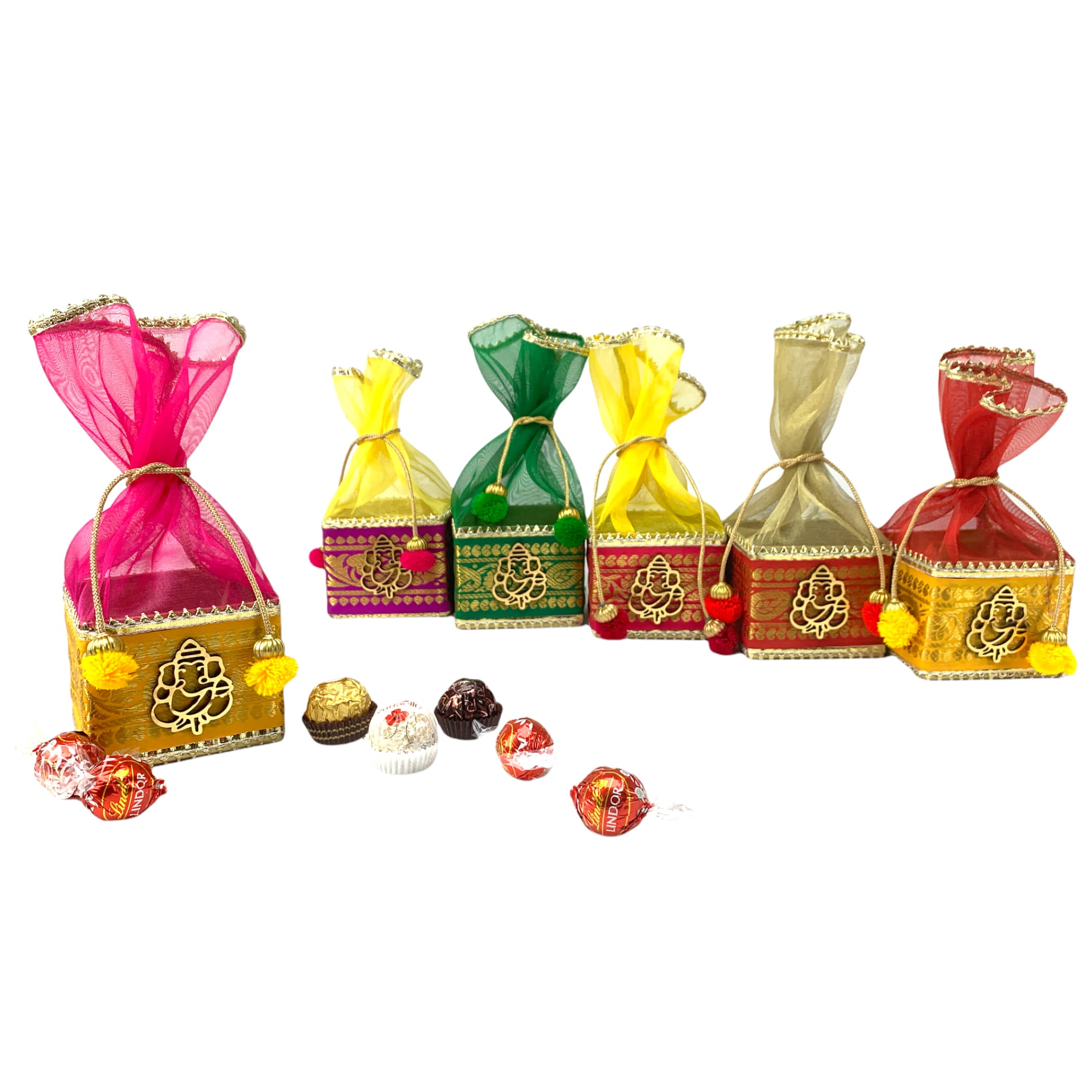 4 pcs: small potli ganesh gift box favor for indian muslim