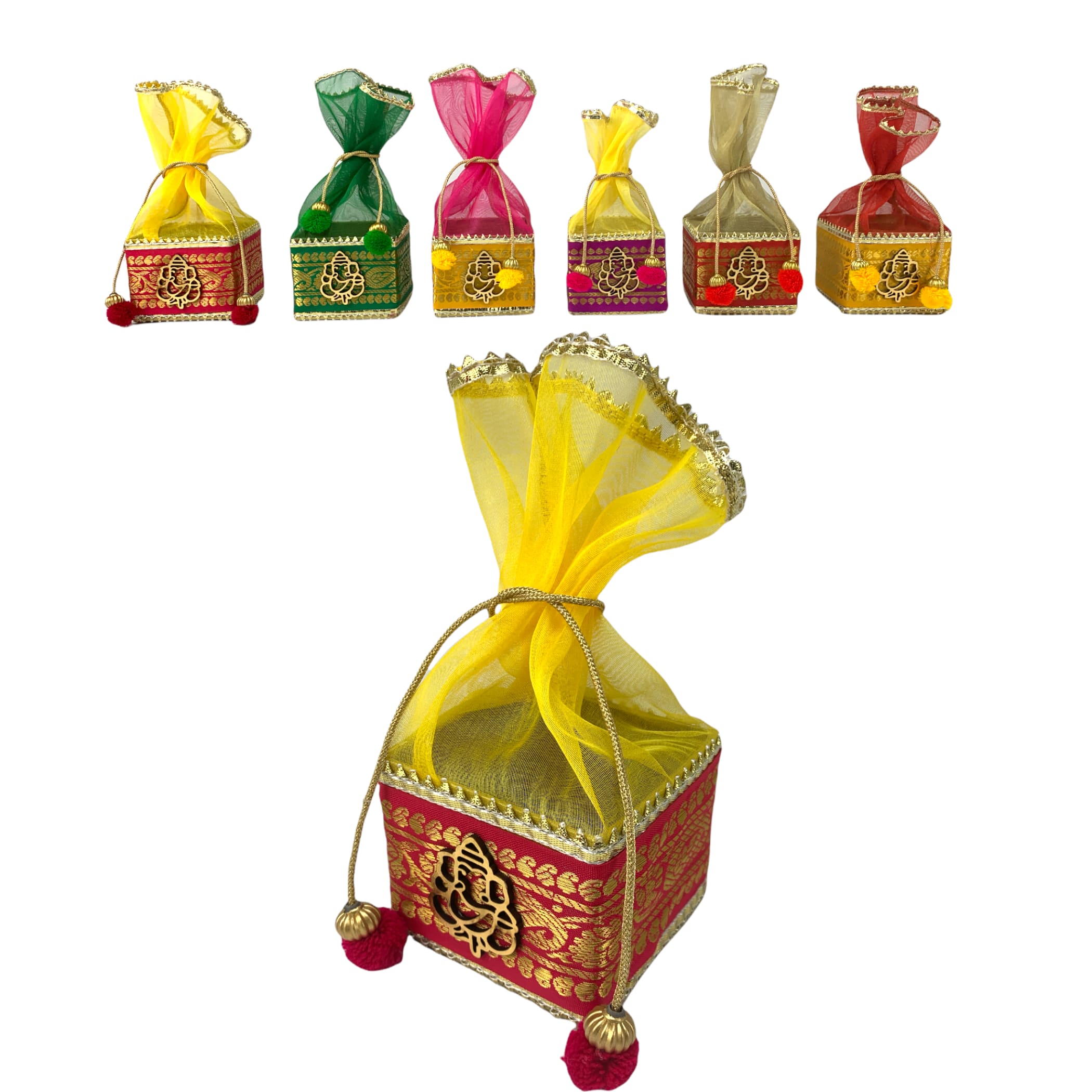 4 pcs: small potli ganesh gift box favor for indian muslim