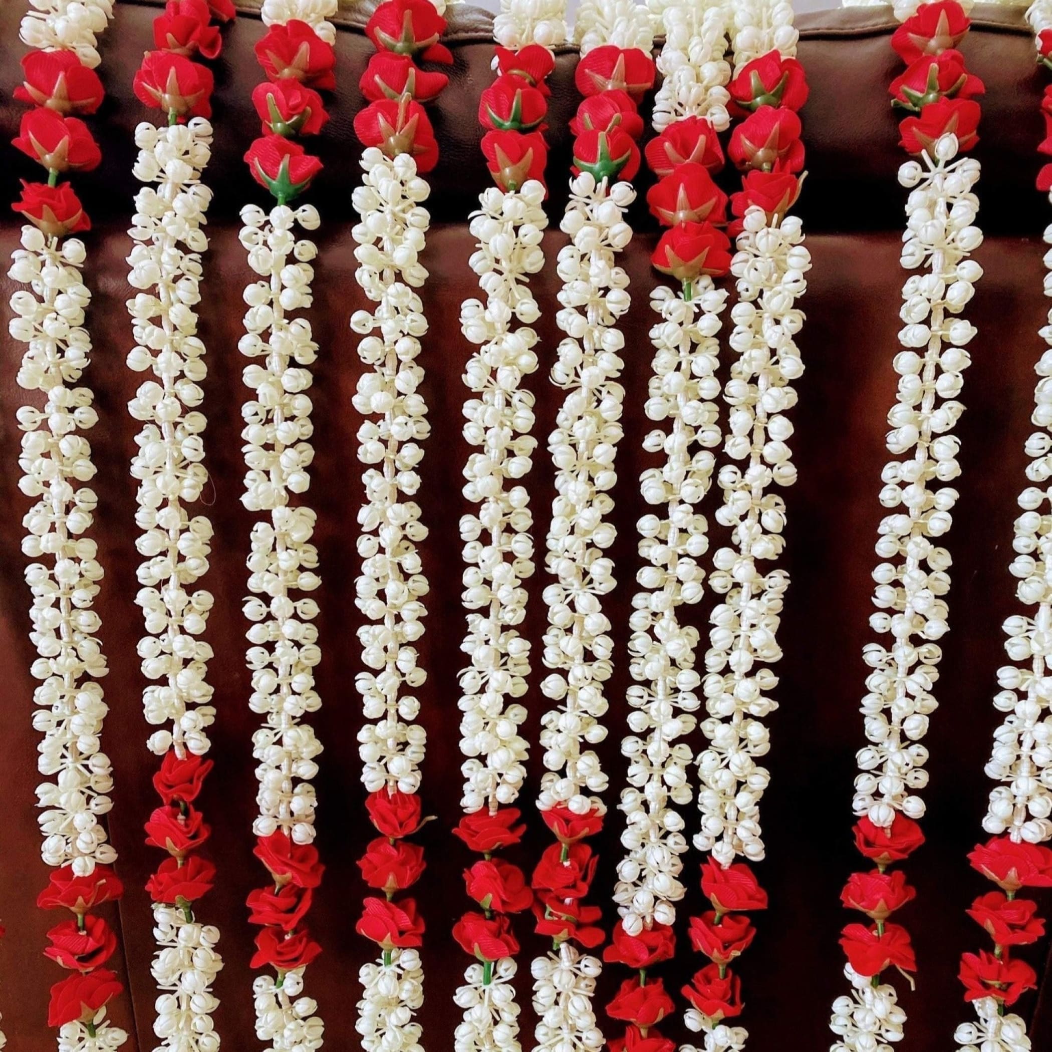 4 strings jasmine rose garland diwali decoration decor
