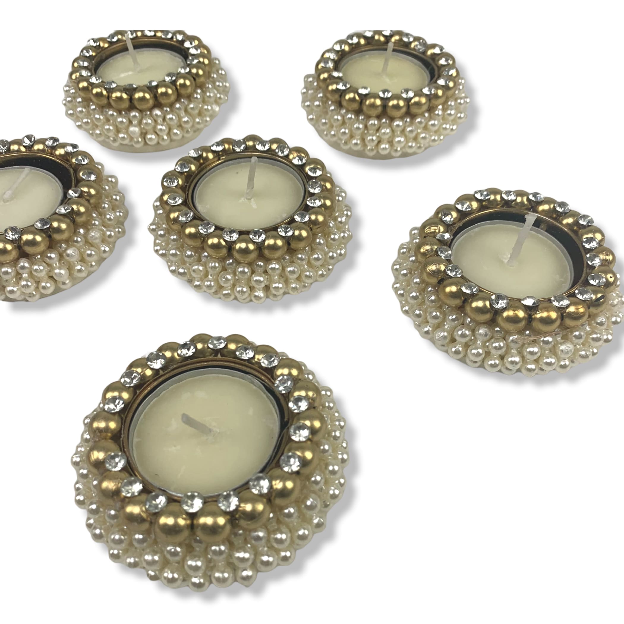 4ct pearl tealight candle holders diwali decorations boho