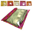 5 assorted brocade sari bags with zipper closure clothes