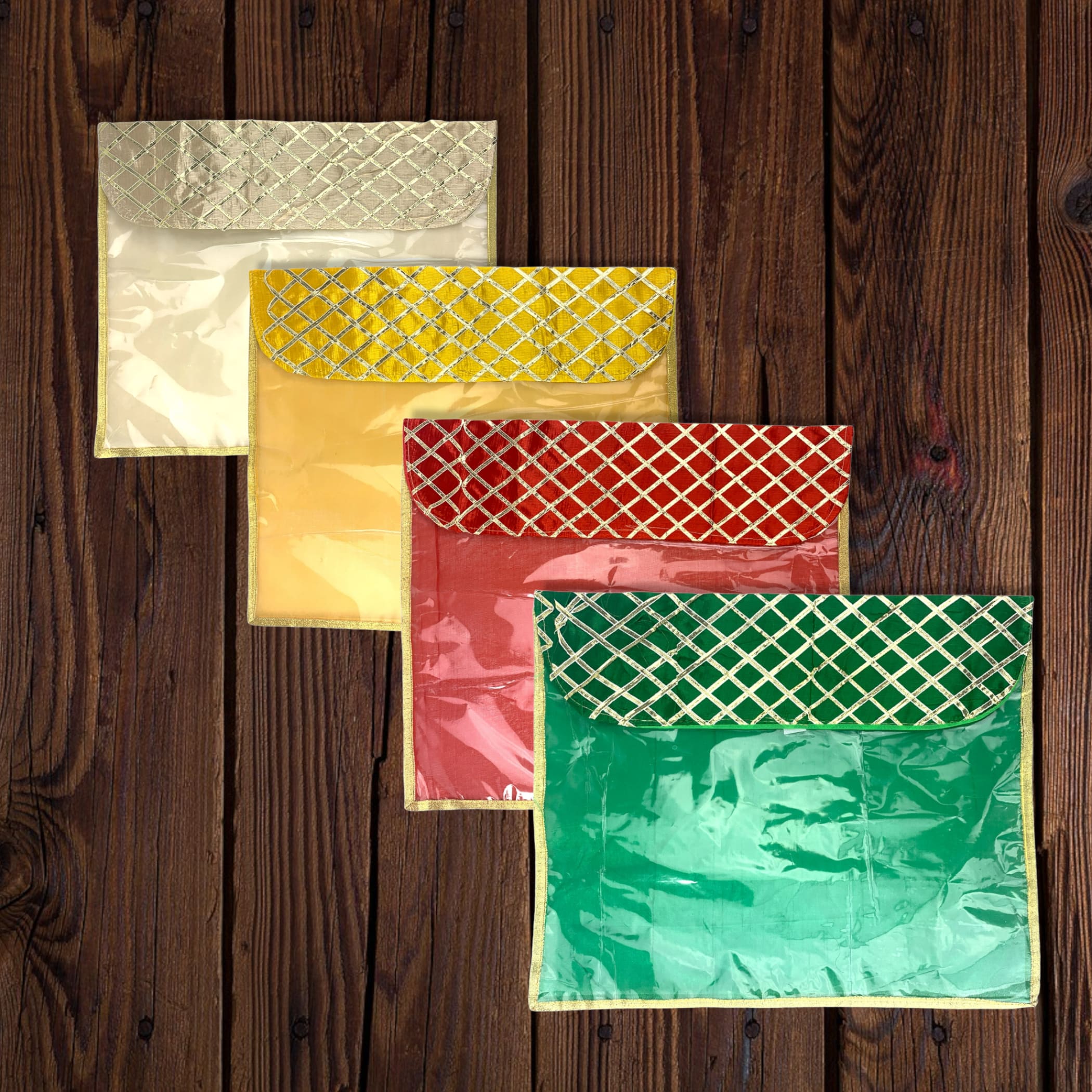 5 assorted gotta patti sari bags saree lehnga cover storage
