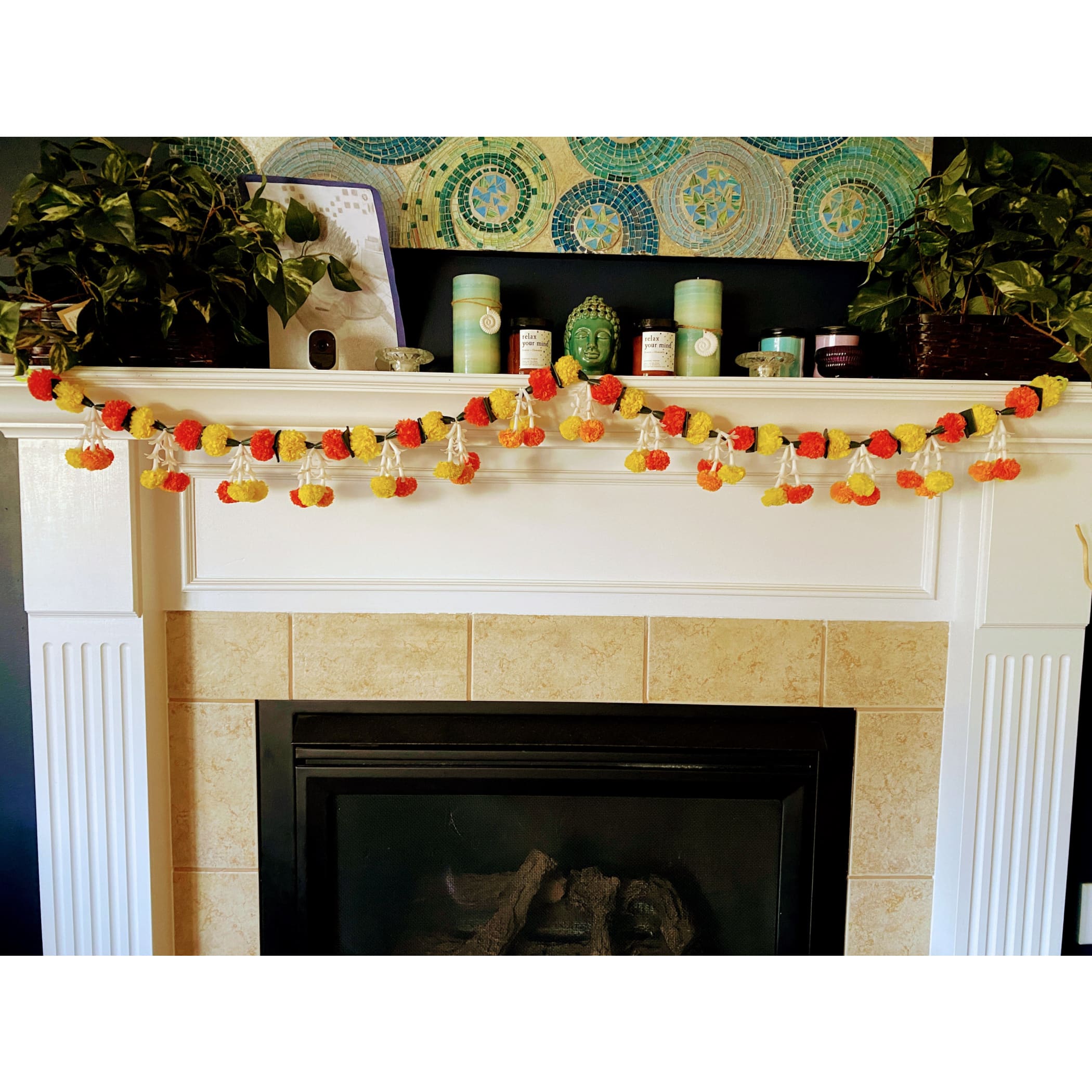 5 feet marigold garland toran indian wedding decoration