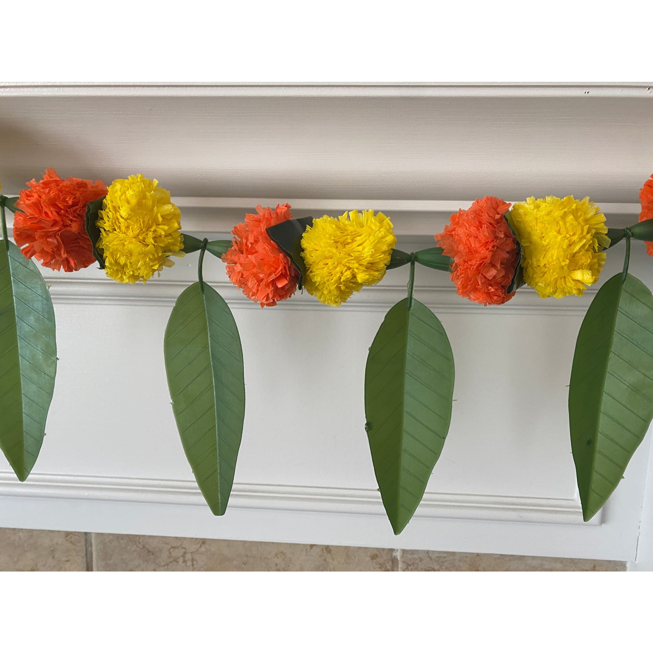 5 feet marigold mango leaves toran garland indian wedding