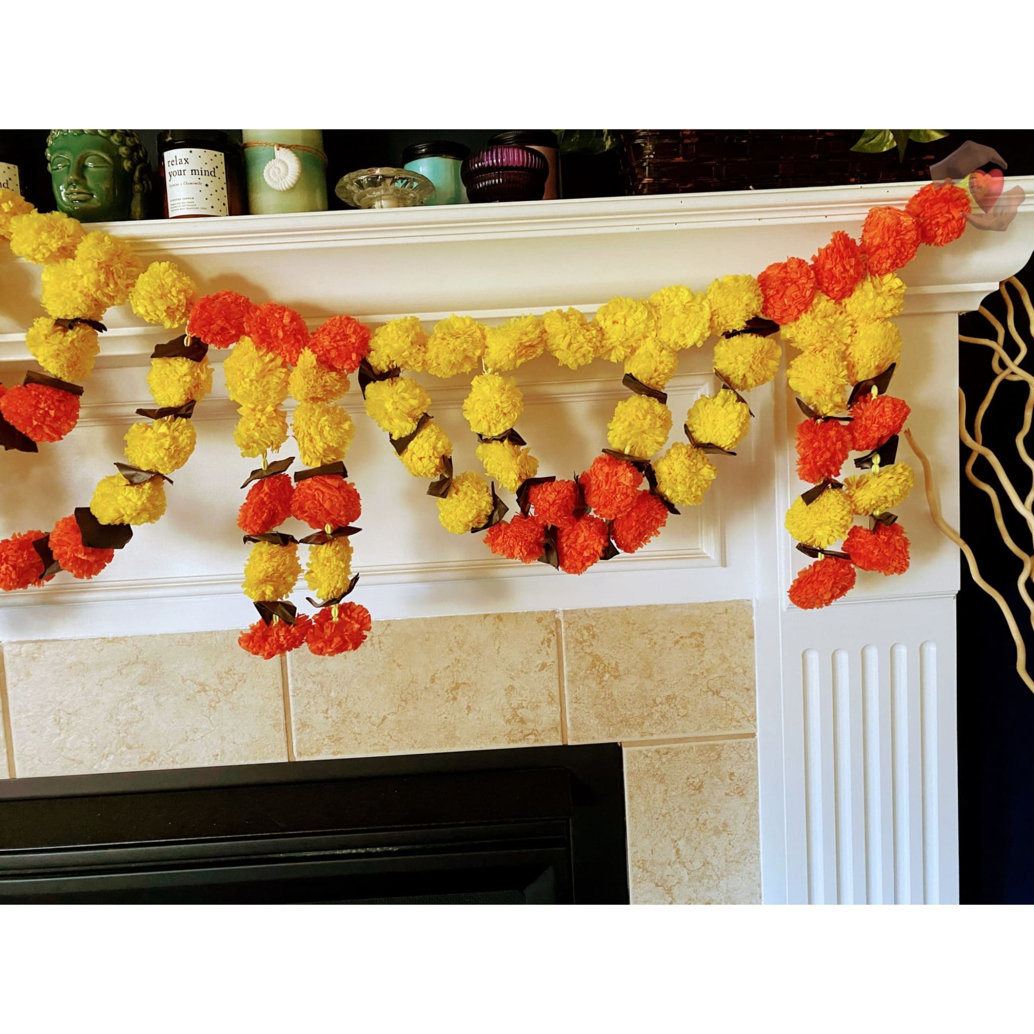 5 feet marigold toran garland indian wedding decoration