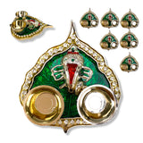 Pack of 6 pieces decorative ganesha haldi kumkum holder