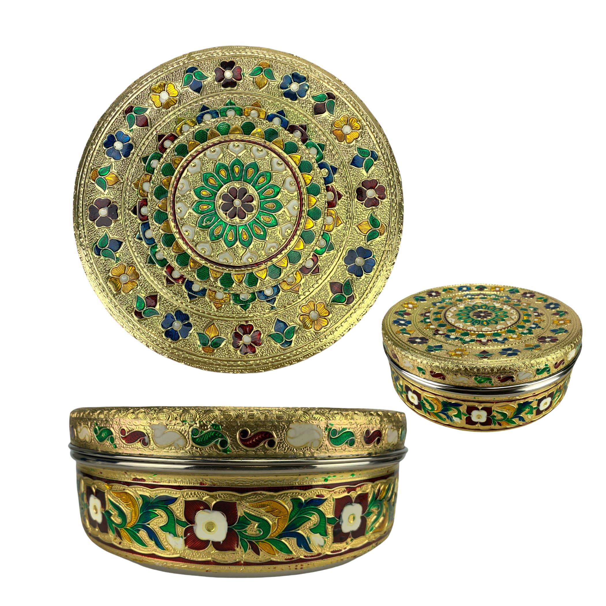 7.5 inches steel roti papad box mehndi favors mithai desi