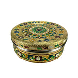 7.5 inches decorative roti papad box stainless steel small