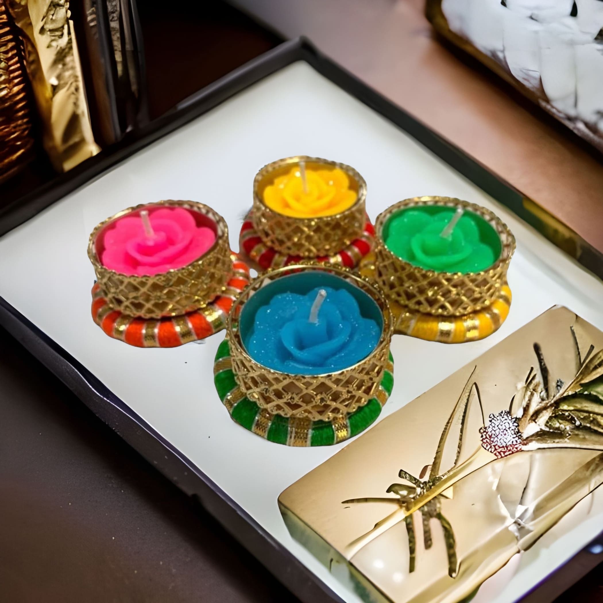 8 pcs diwali candle holder deewali deepavali decoration