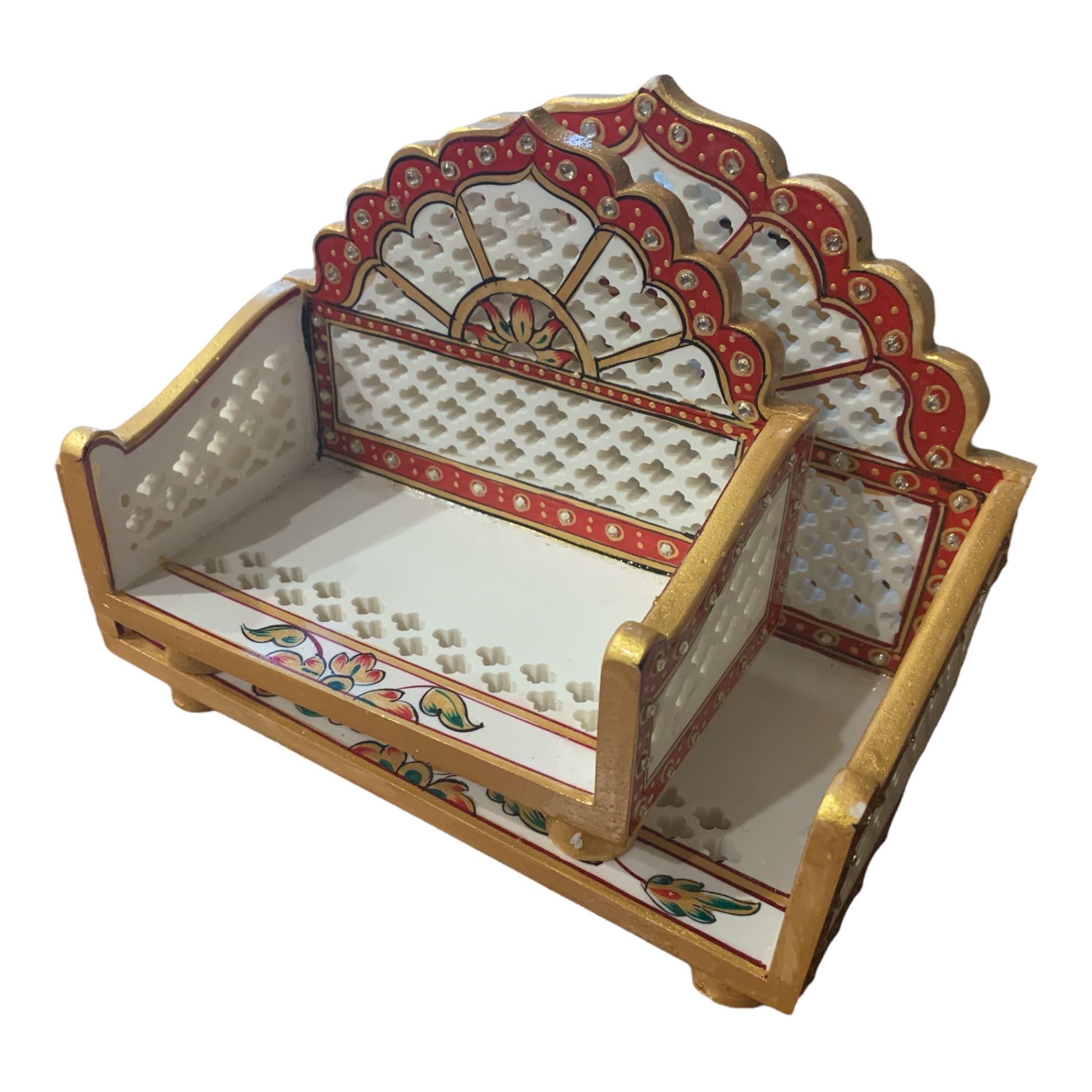 Acrylic laddu gopal sinhasan for pooja mandir kanha ji