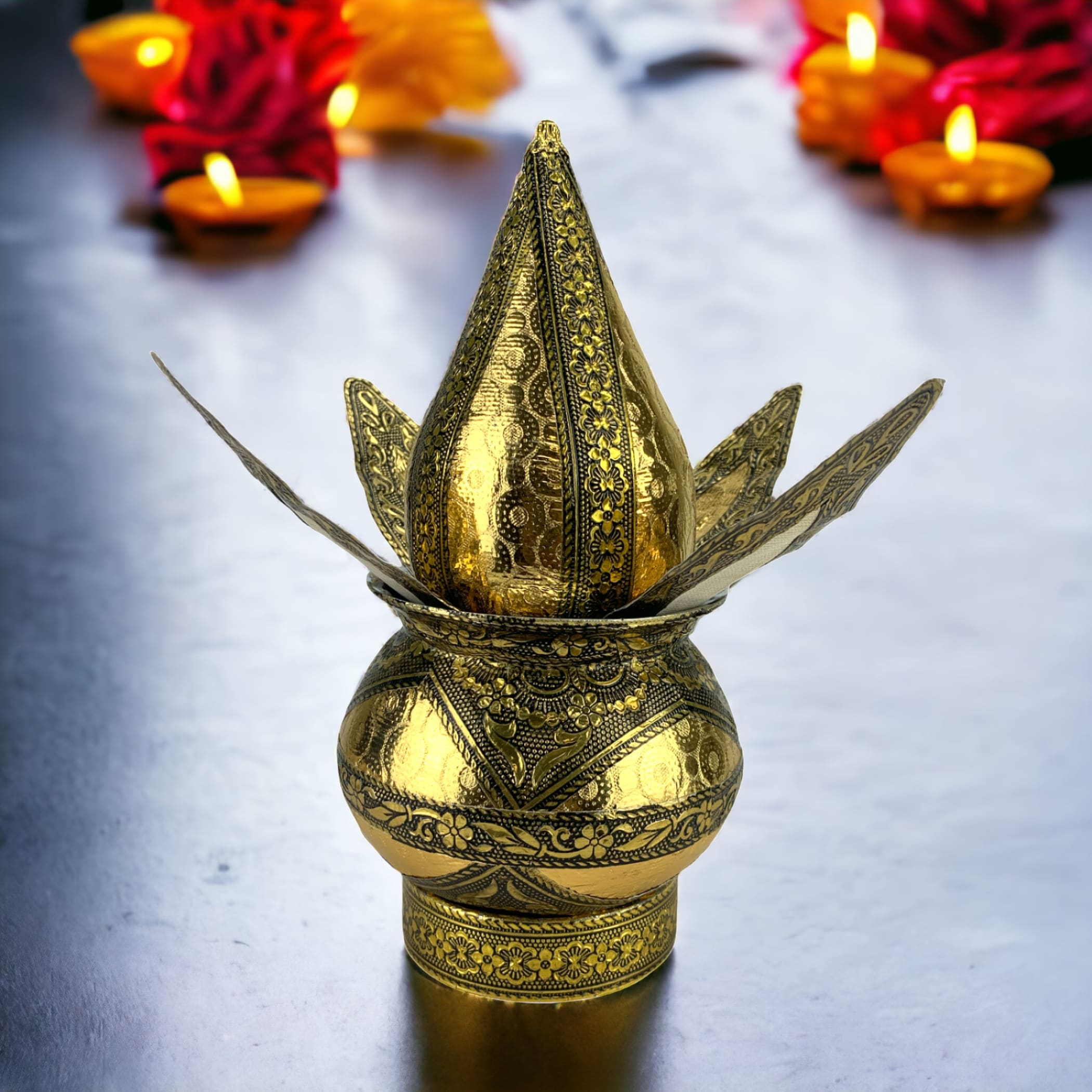 Artificial mangal kalash nariyal set wedding decor puja