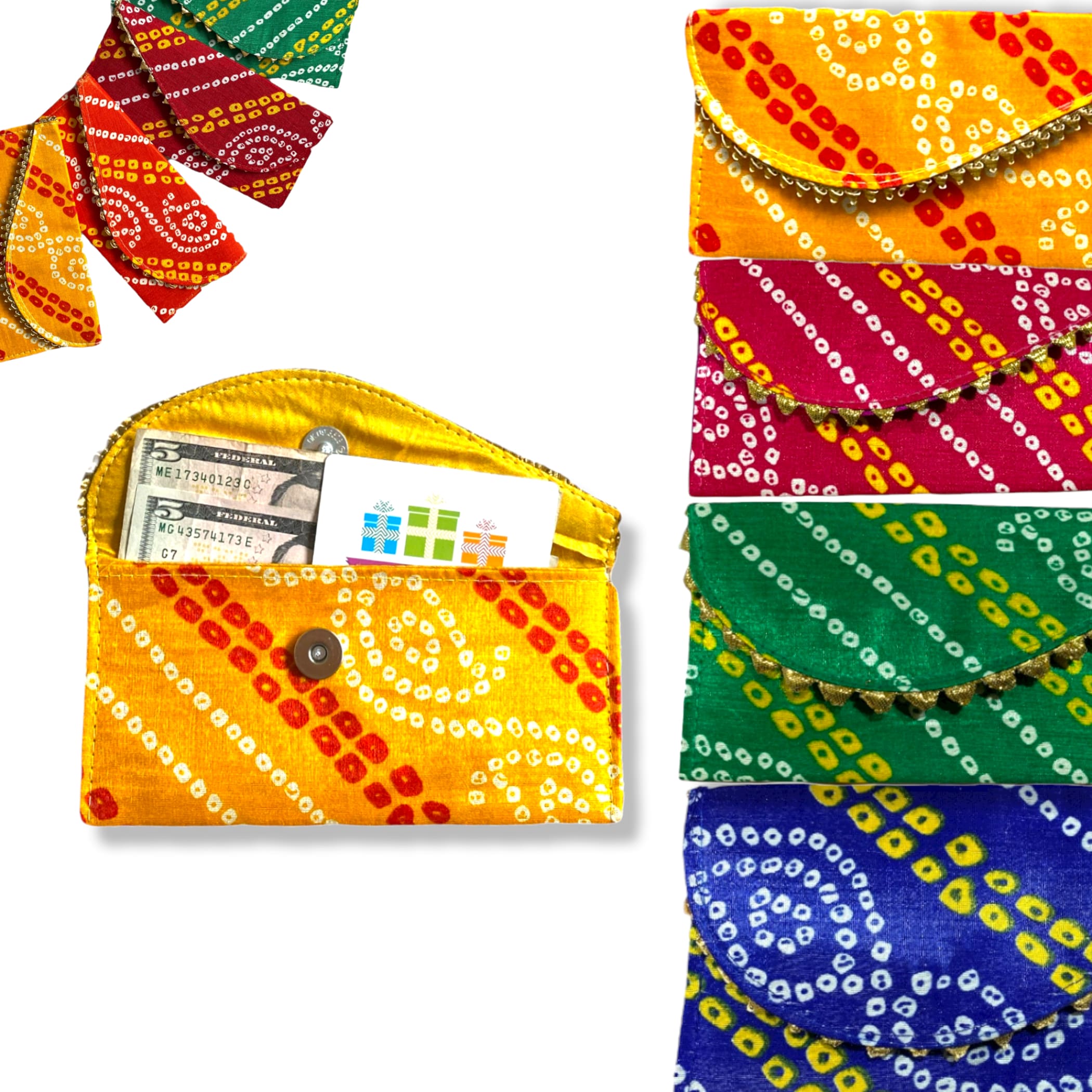 Bandhani shagun envelops. Money envelopes gifting envelope