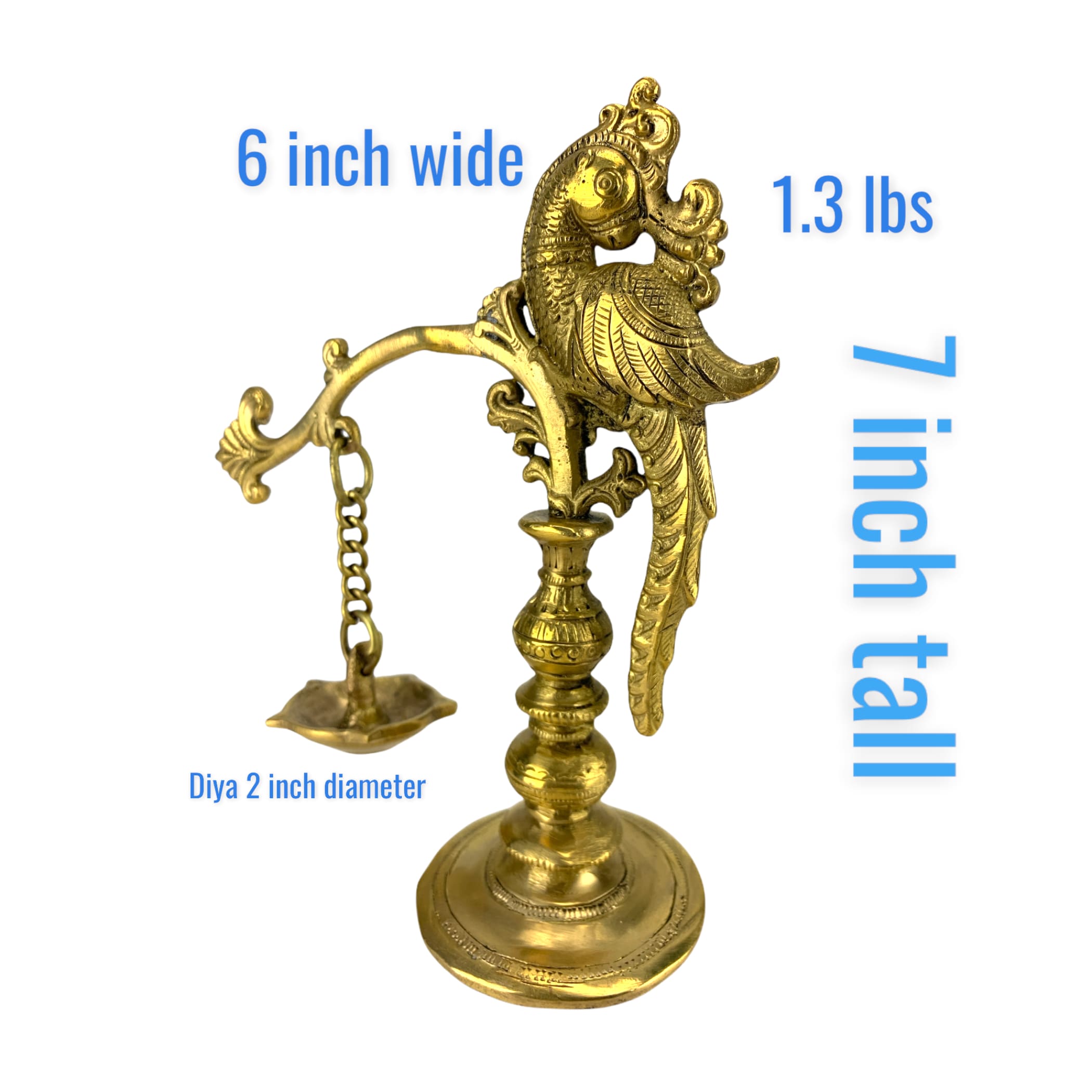 Brass annam lamp samai diya diwali decor oil altar temple
