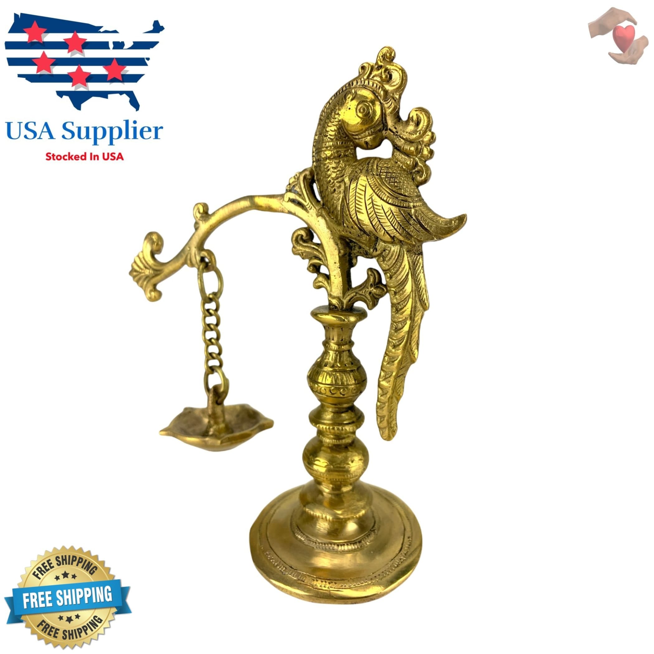 Brass annam lamp samai diya diwali decor oil altar temple
