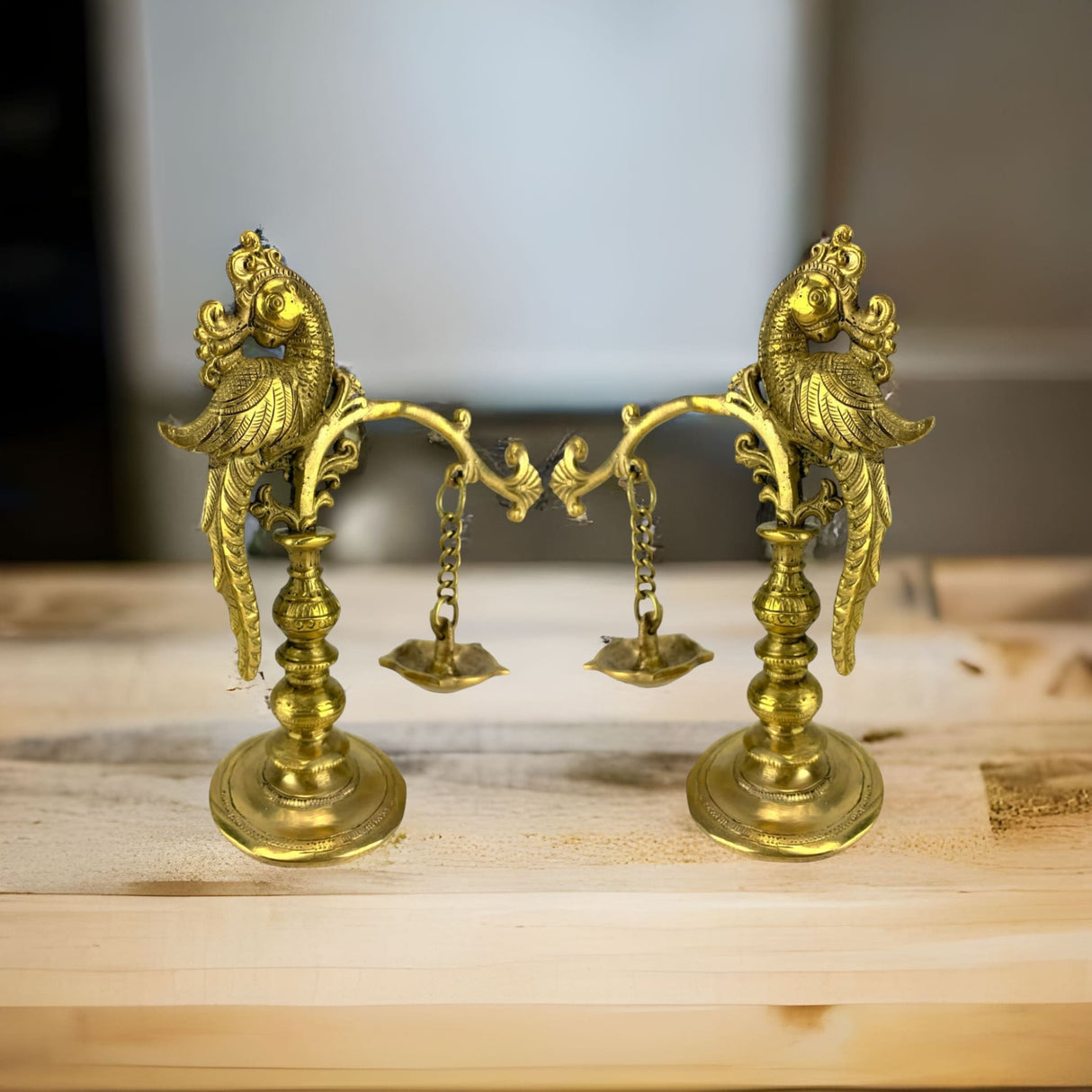 Brass annam lamp samai diya diwali decor oil altar temple