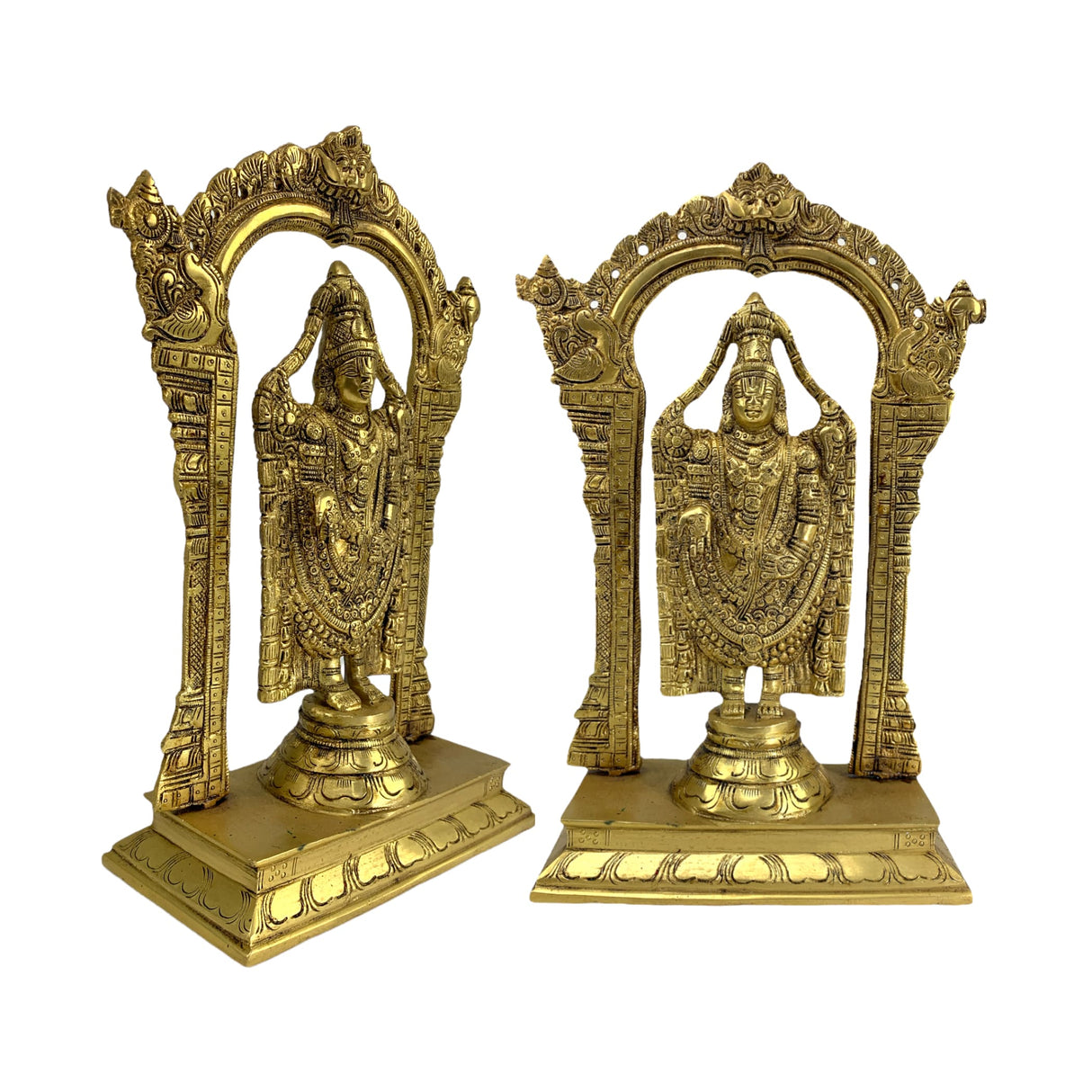 Brass balaji and venkateswara idol statue gold finished