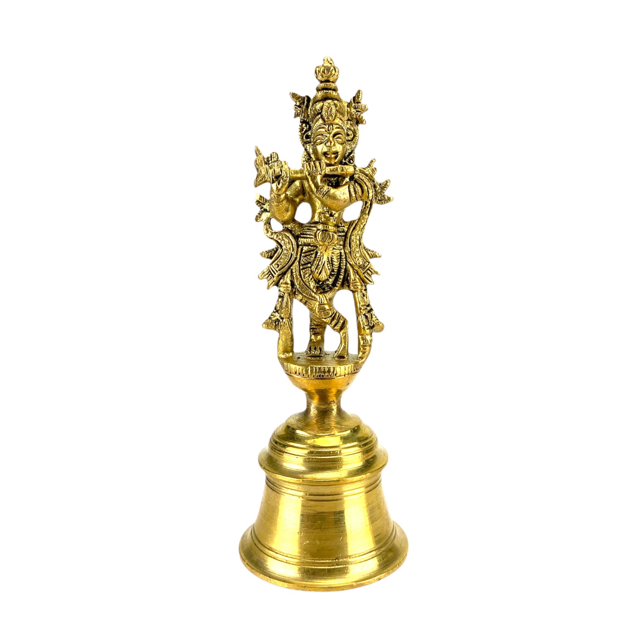 Brass krishna bell indian pooja gopal puja ghanti hindu