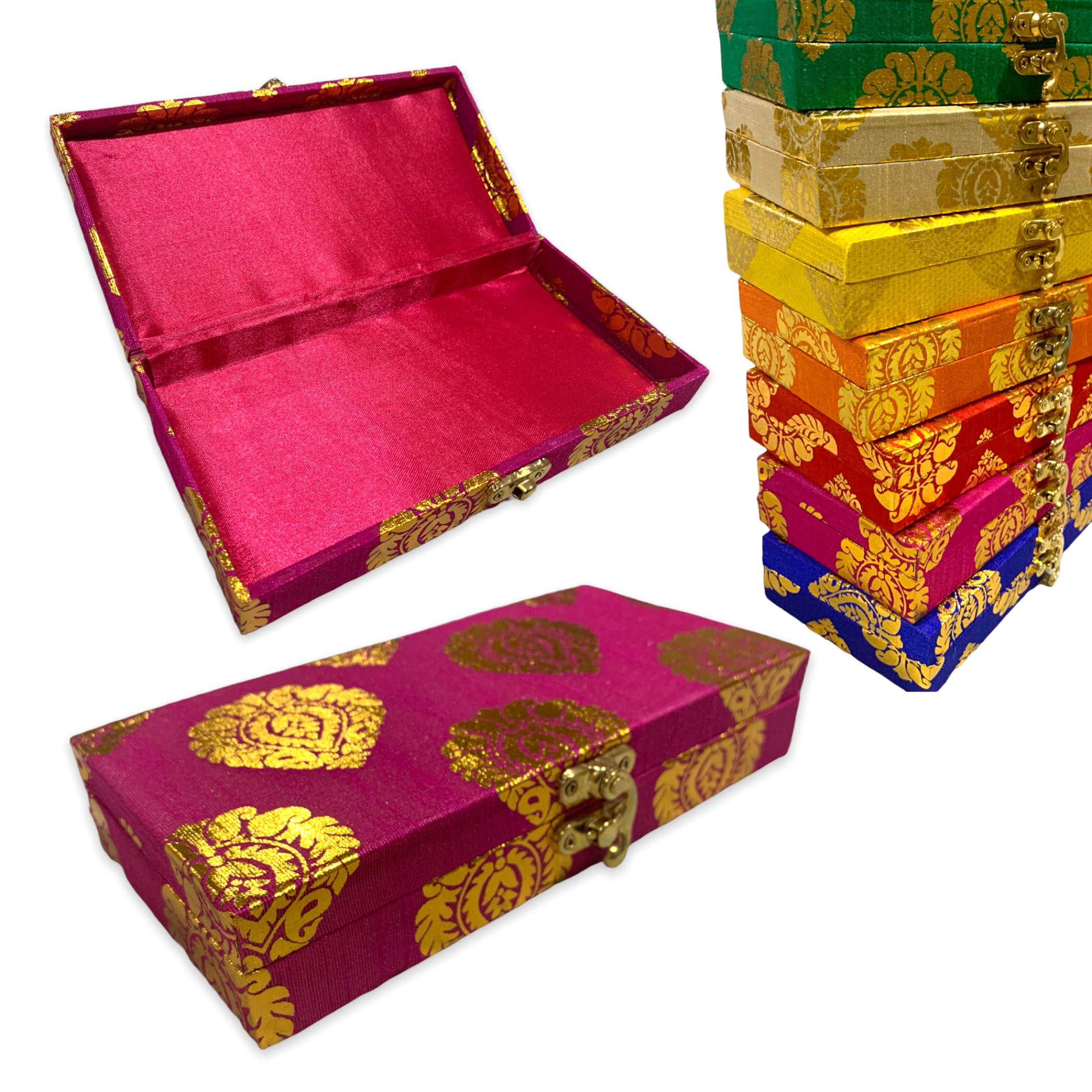 Brocade gift boxes(8x4x1.5 inches) favor for indian muslim