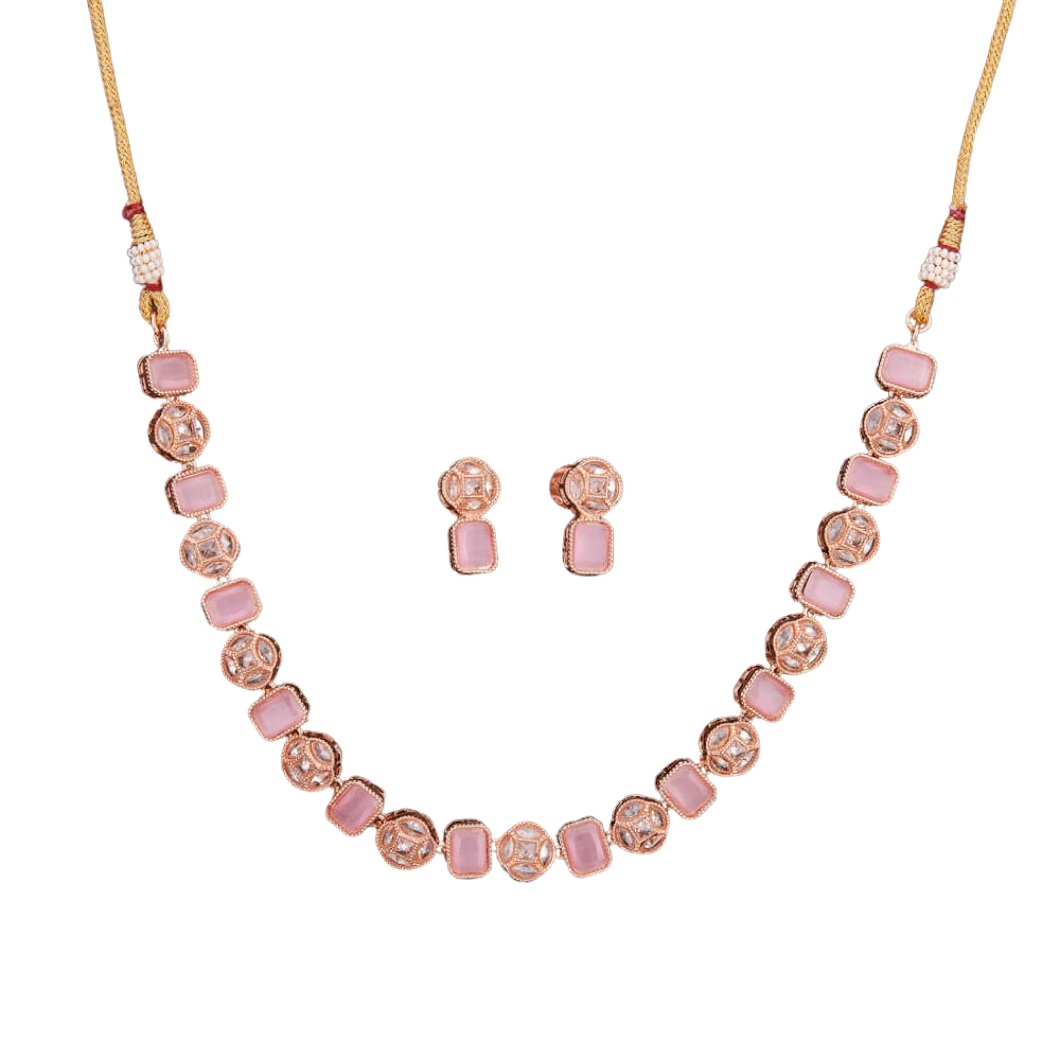 Classic necklace with rose gold plating pendant set jewelry