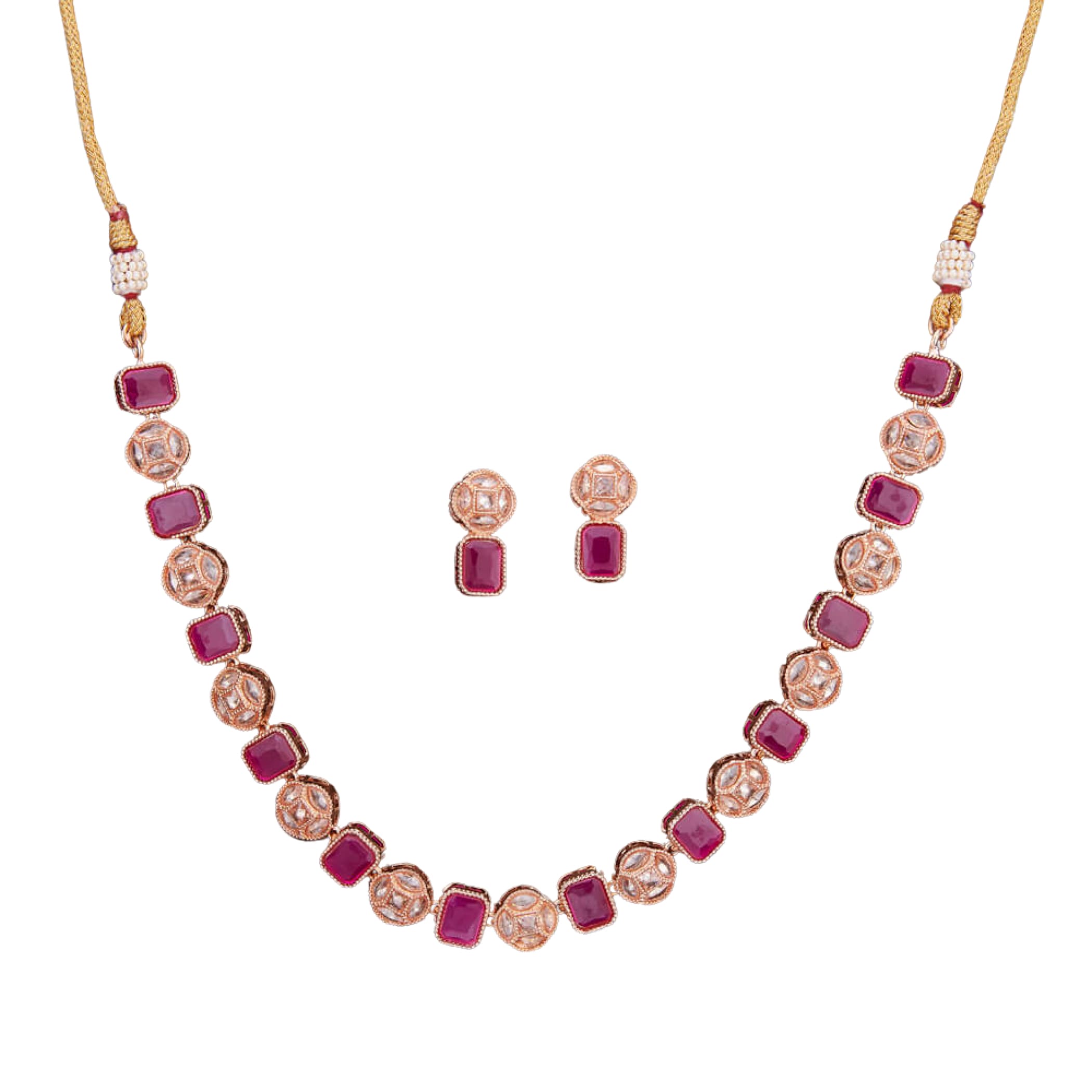 Classic necklace with rose gold plating pendant set jewelry