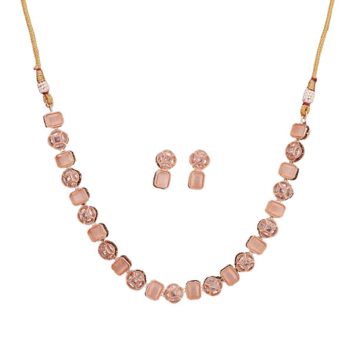 Classic necklace with rose gold plating traditional jewelry