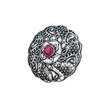 Classic ring with oxidised plating women rings for girls