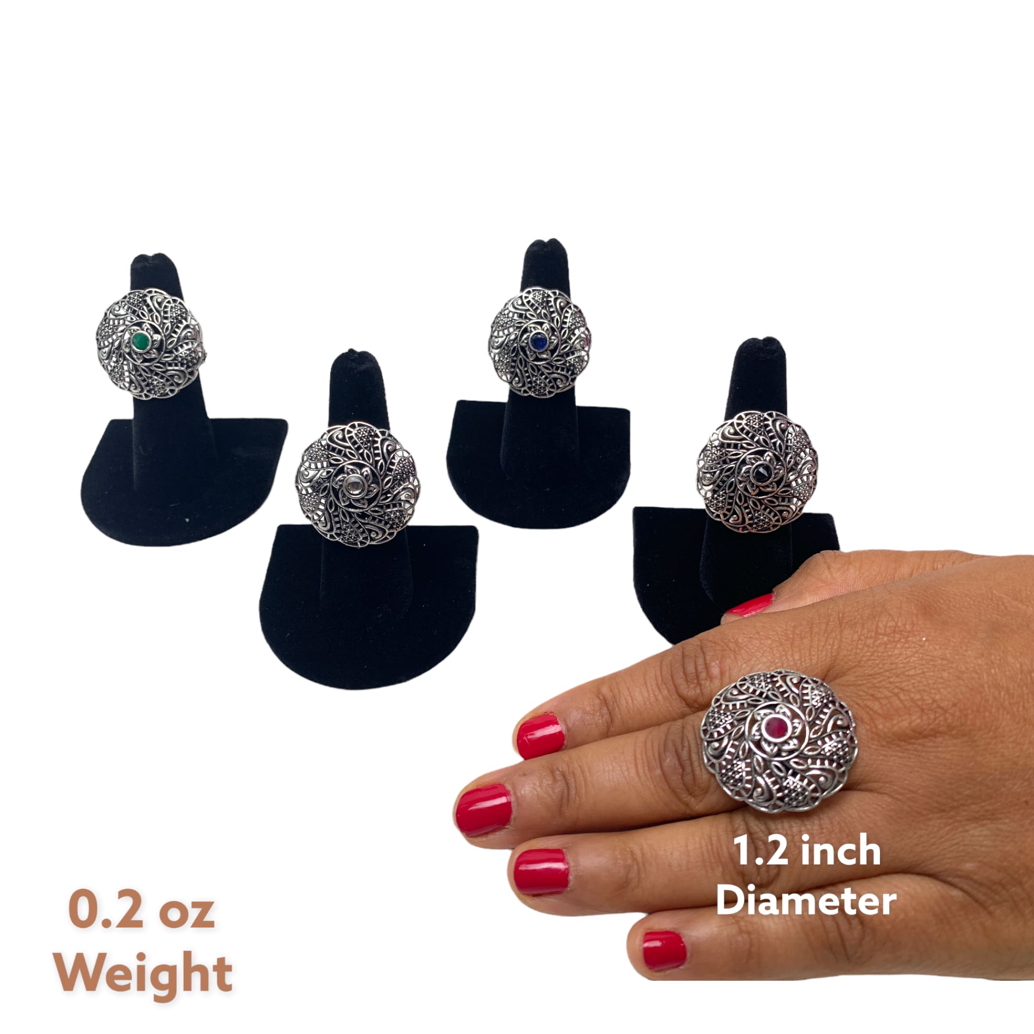 Classic ring with oxidised plating women rings jewelry