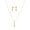Cz classic pendant set with gold plating jewelry