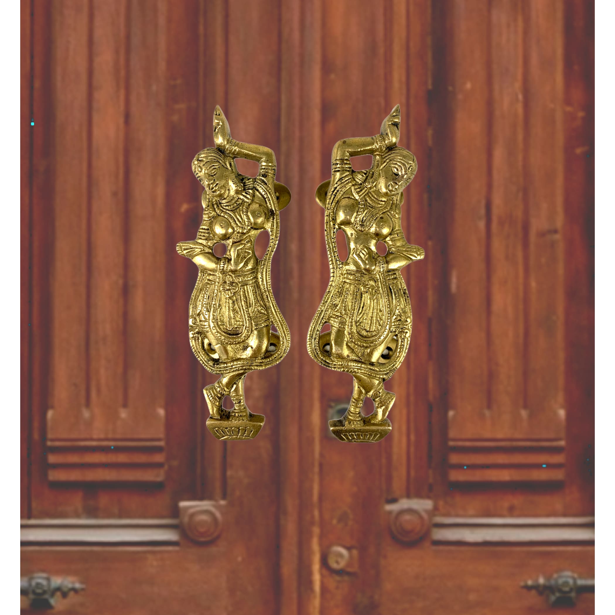Dancing Lady Door Pull Handle Brass Handles 8