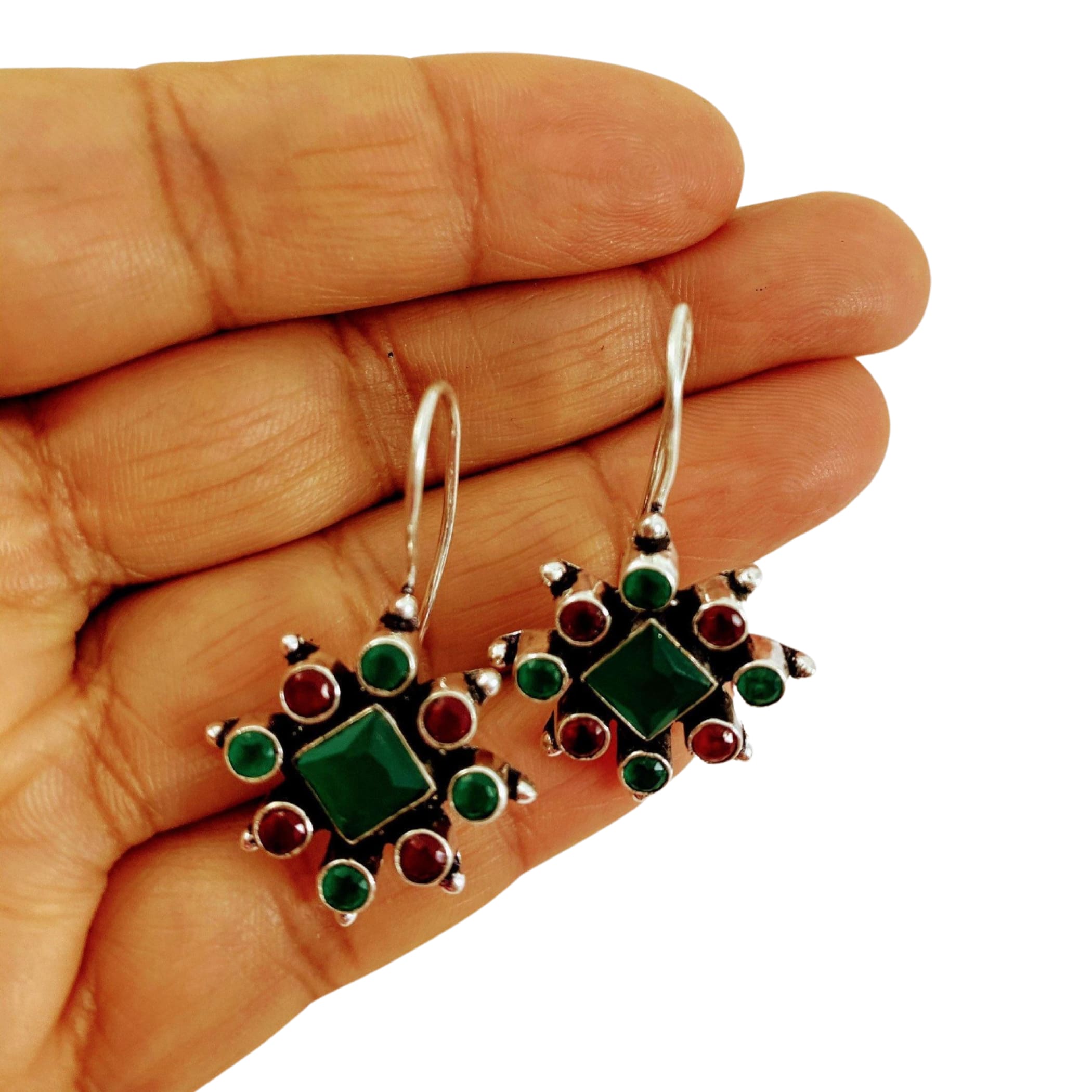 Dangle earrings boho bridal ear rings silver gift for her
