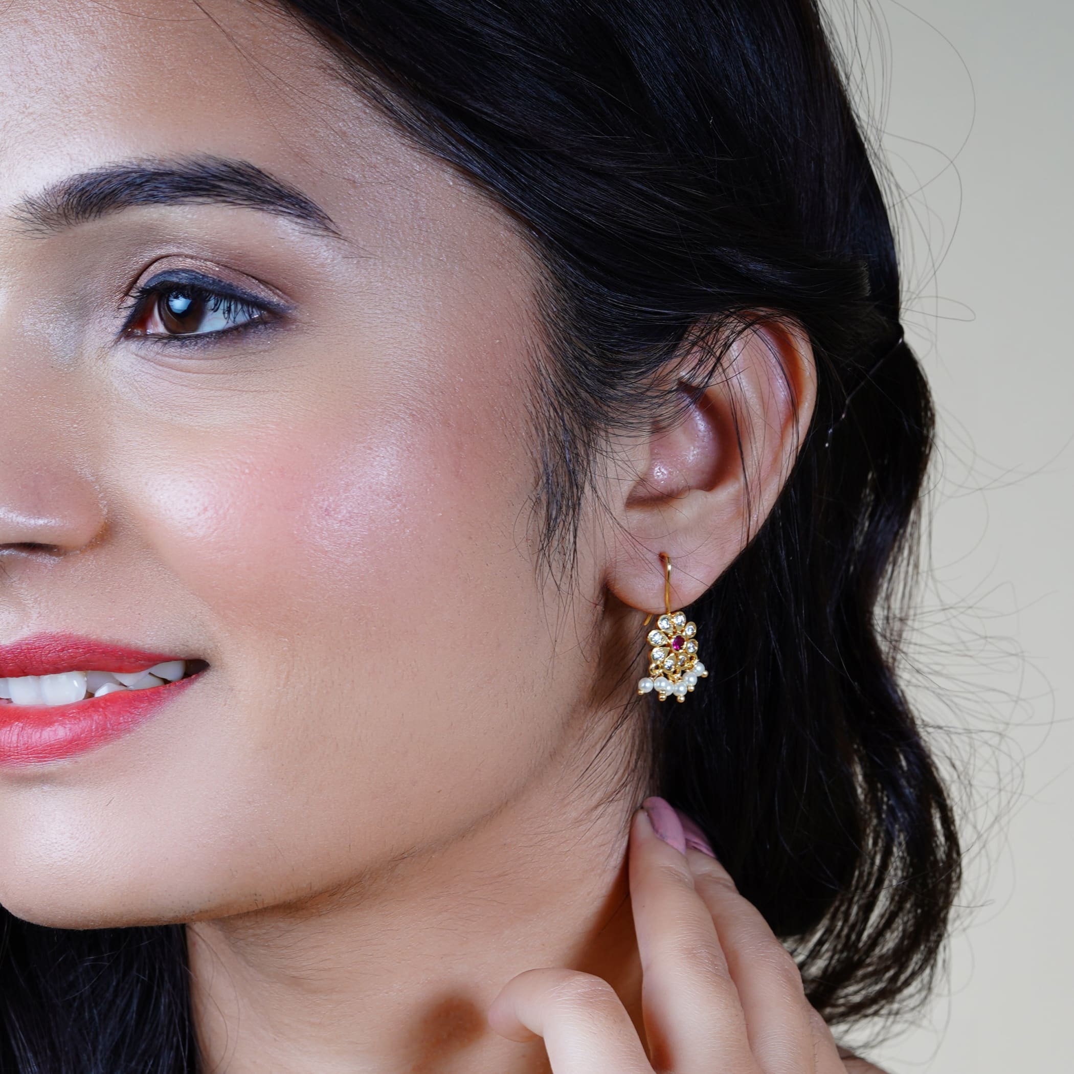 Dangle earrings ethnic boho bridal ear rings silver gift for