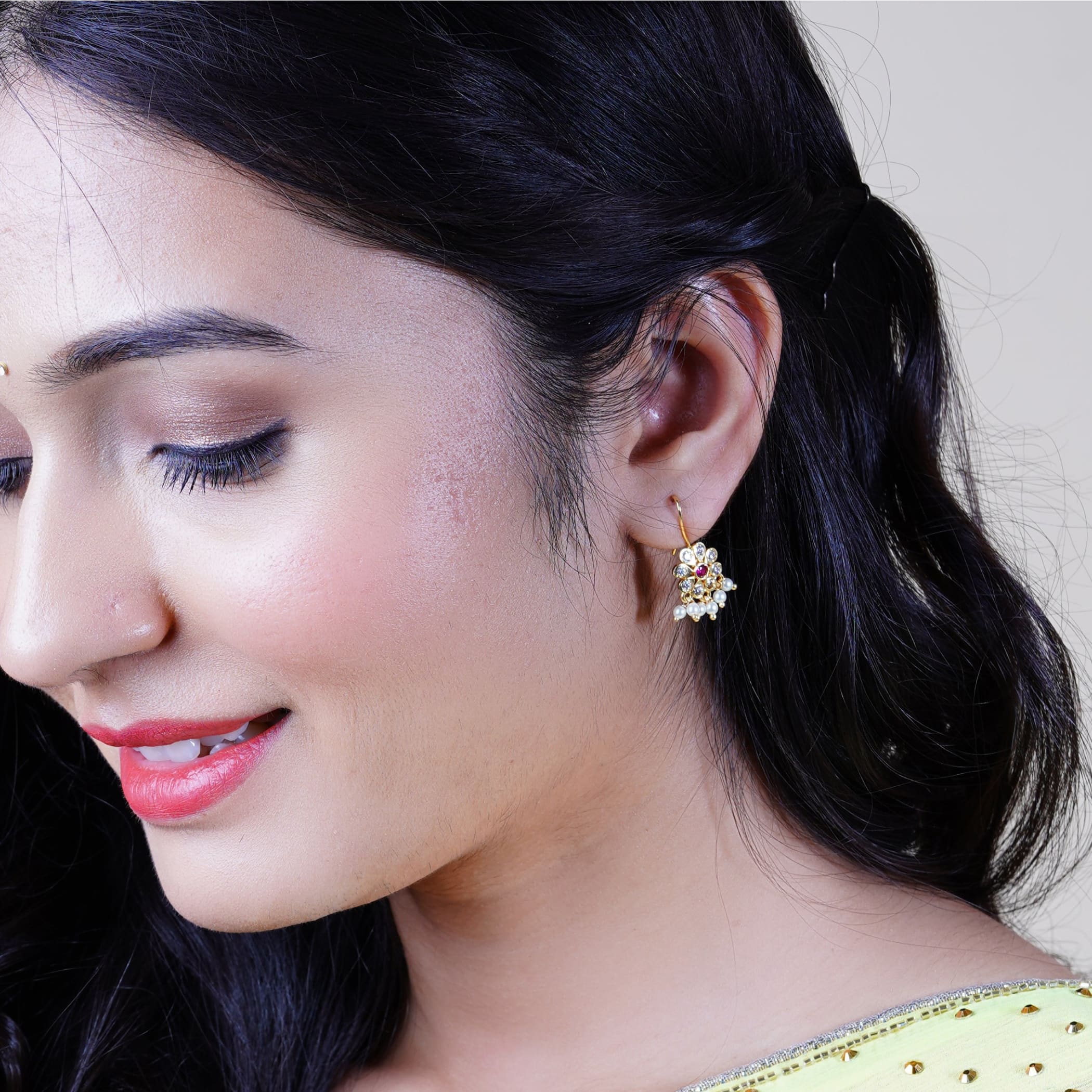 Dangle earrings ethnic boho bridal ear rings silver gift for