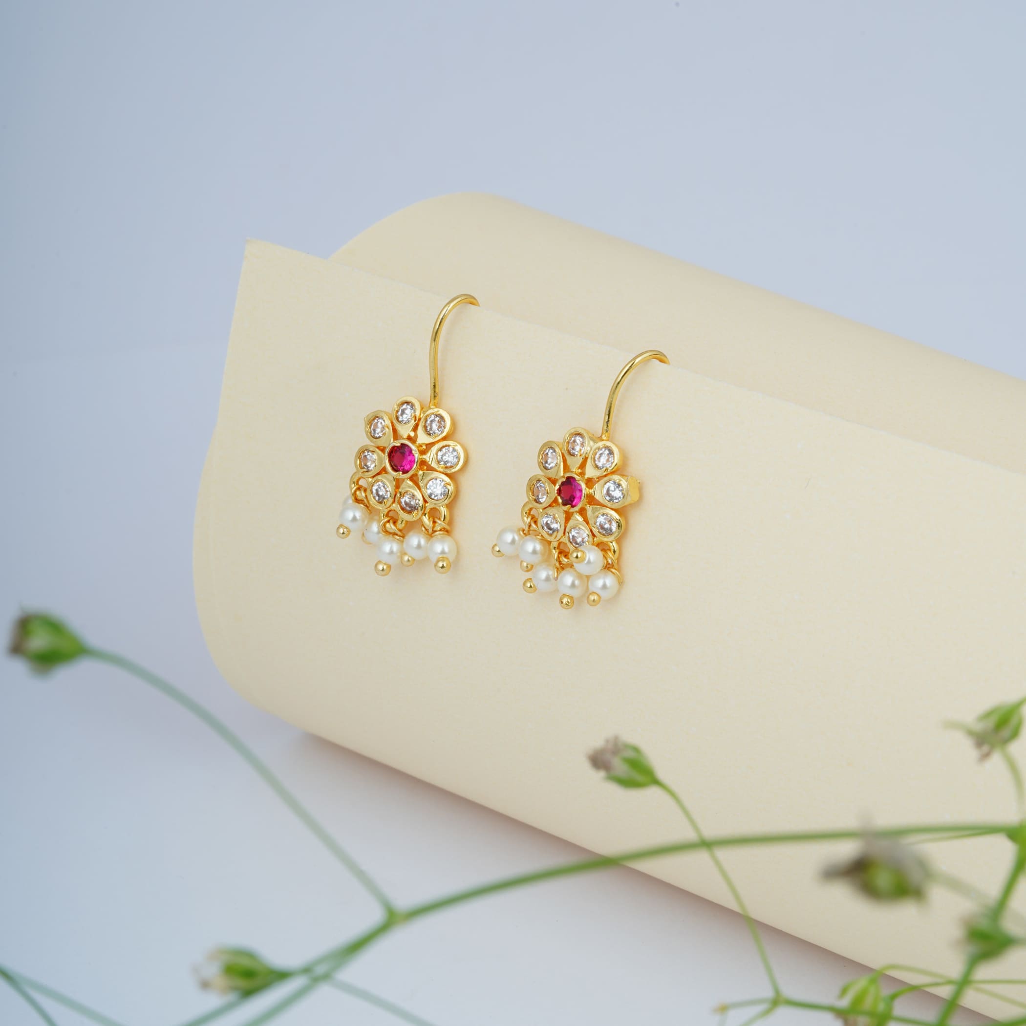 Dangle earrings ethnic boho bridal ear rings silver gift for