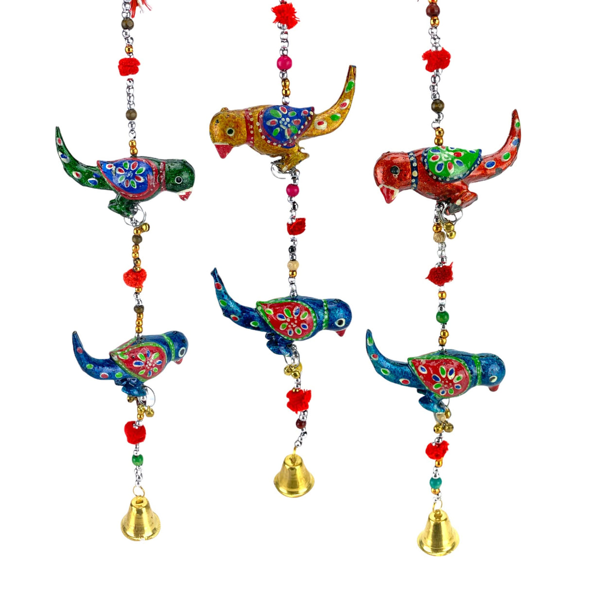 Decor parrot hanging backdrop diwali decoration chime door