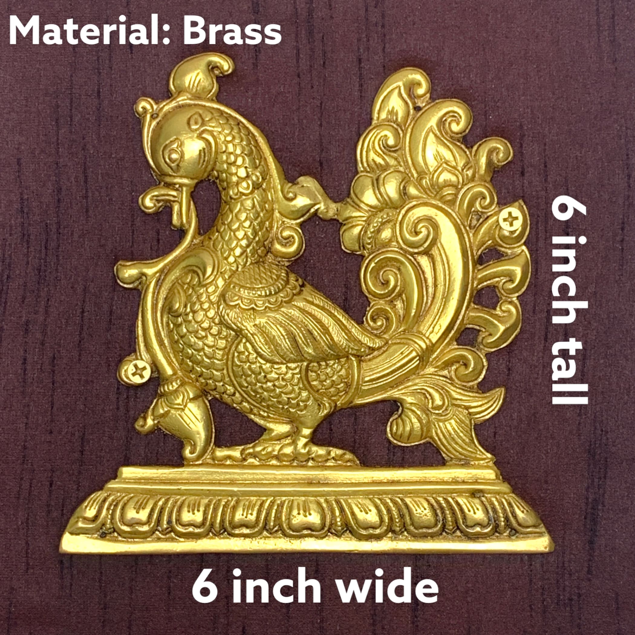 Decorative brass annam peacock wall art for living / family