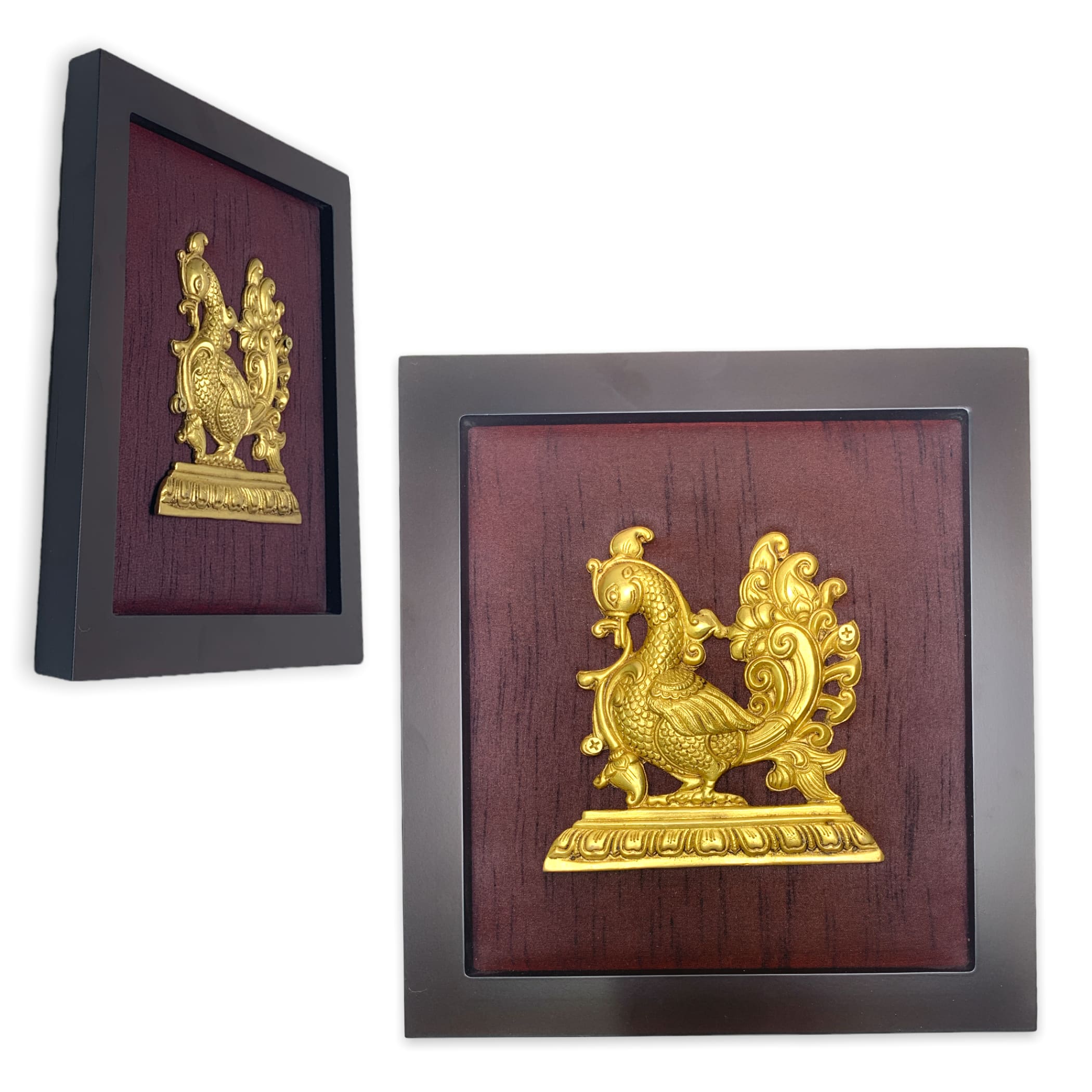 Decorative brass annam peacock wall art for living / family